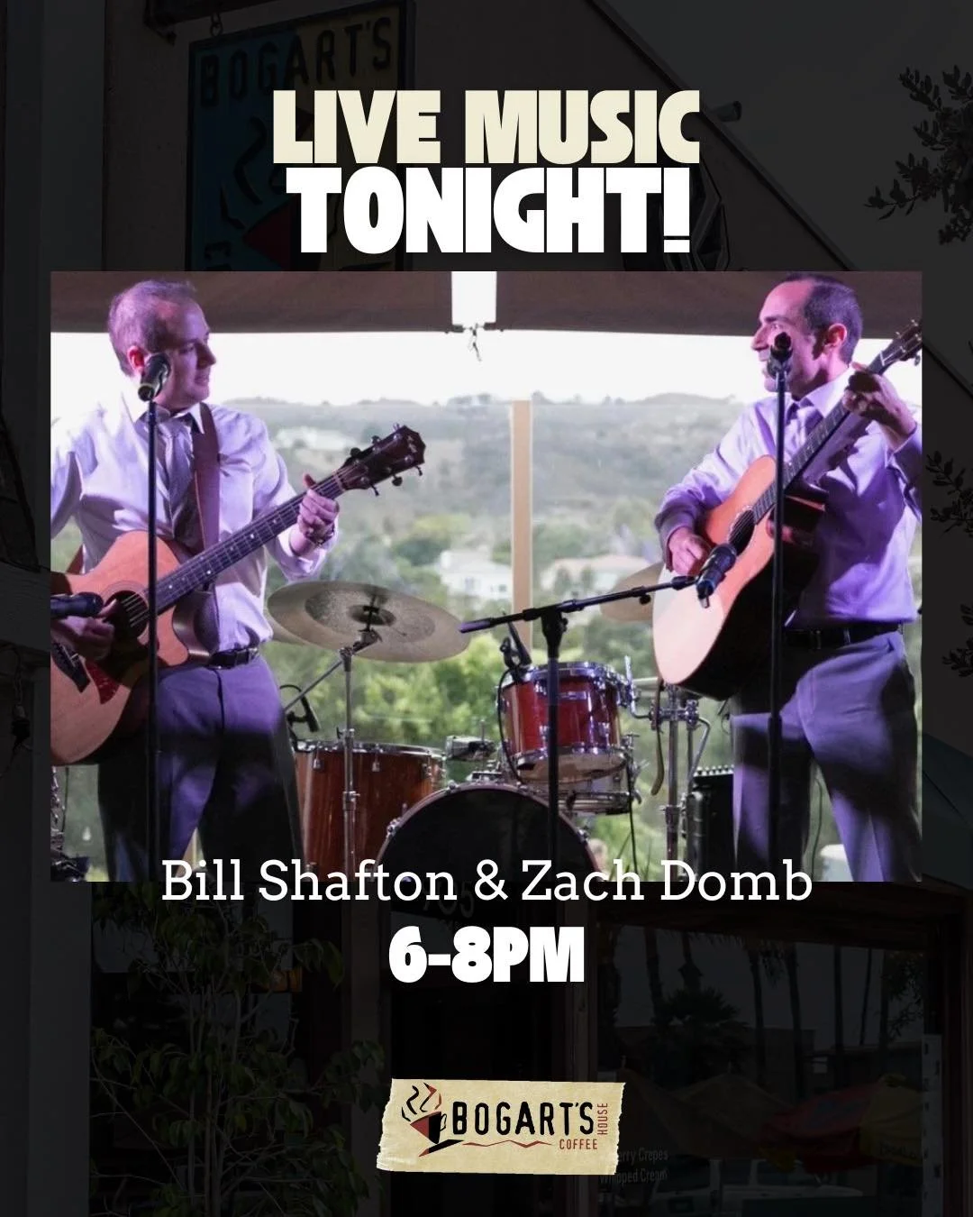 Tonight&rsquo;s musical guests: Bill Shafton &amp; Zach Domb 🎼

Zack Domb and Bill Shafton met on their first day of law school and became fast friends, study partners, and musical collaborators.  Bill and Zack are founding members of The Grind who 