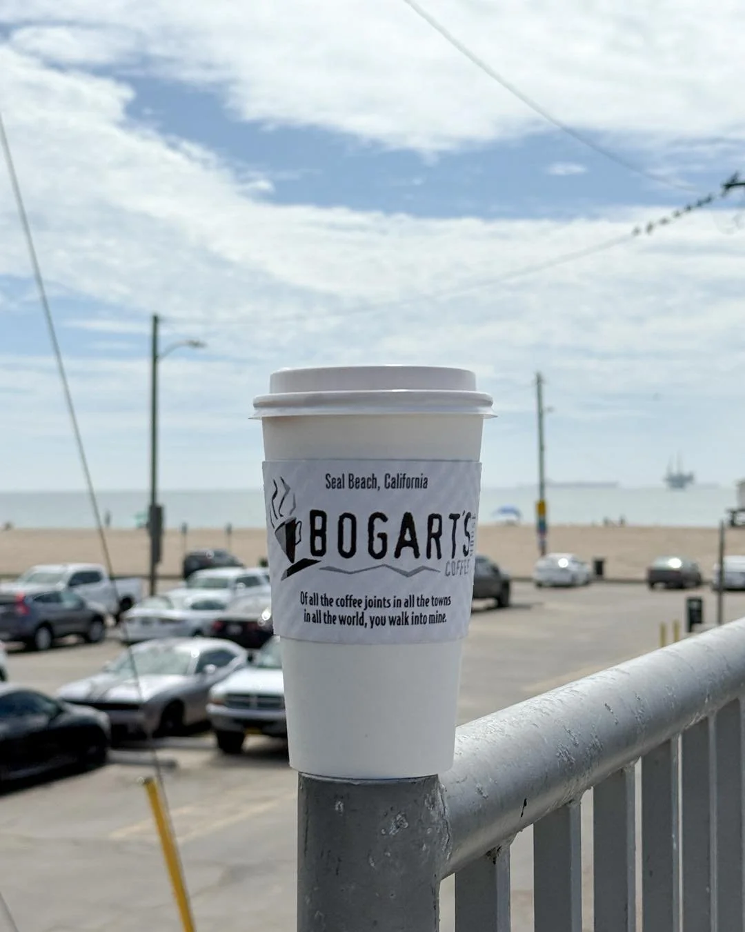 There&rsquo;s nothing better than a morning on the pier with a Bogarts drink ☕️🌊