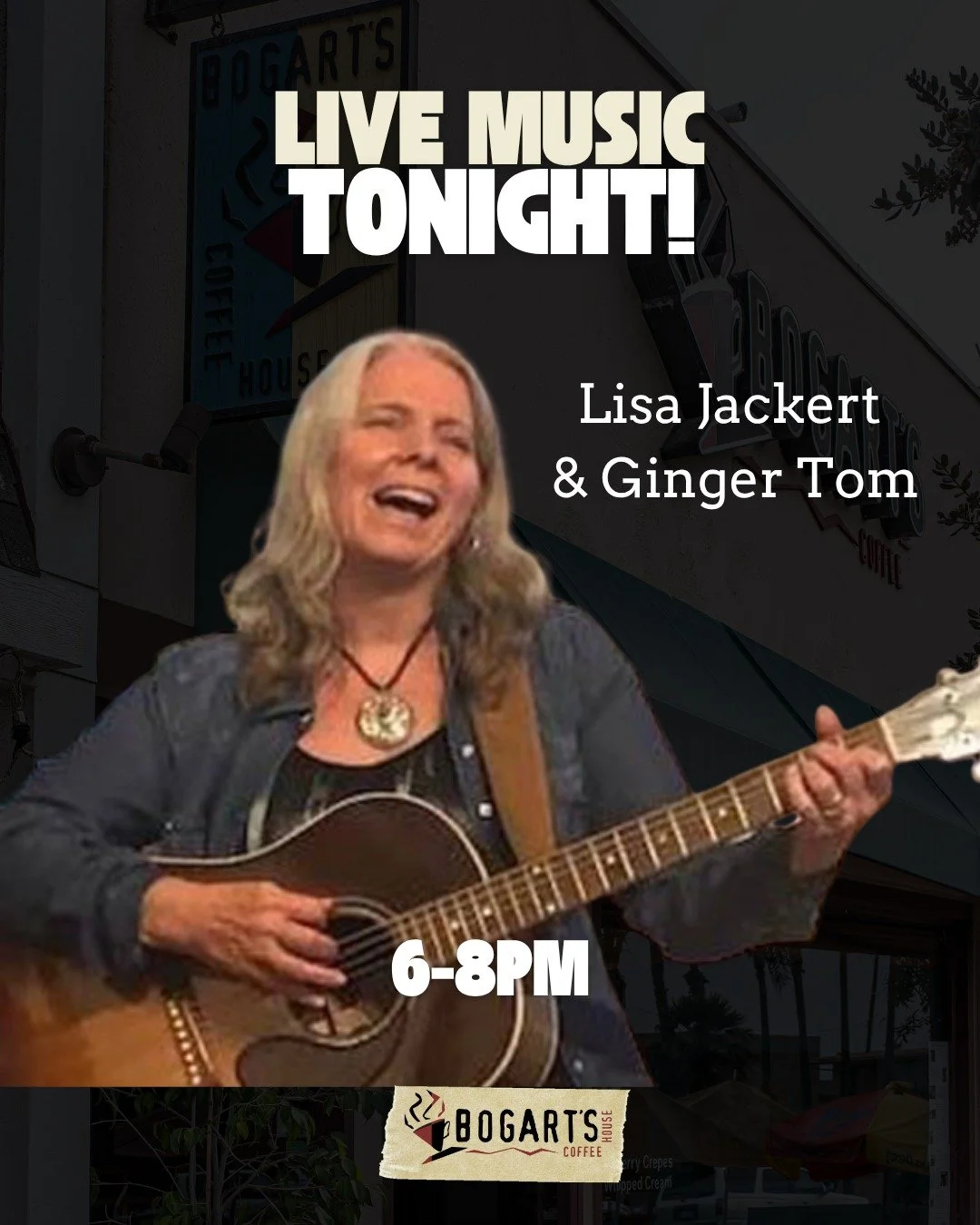 Tonight's musical guests are Lisa Jackert &amp; Ginger Tom 🎶

Long Beach singer and songwriter Lisa Jackert has been a board-certified music therapist since 1990. Through her engaging song and drum circles, and performance on guitar, piano, and viol