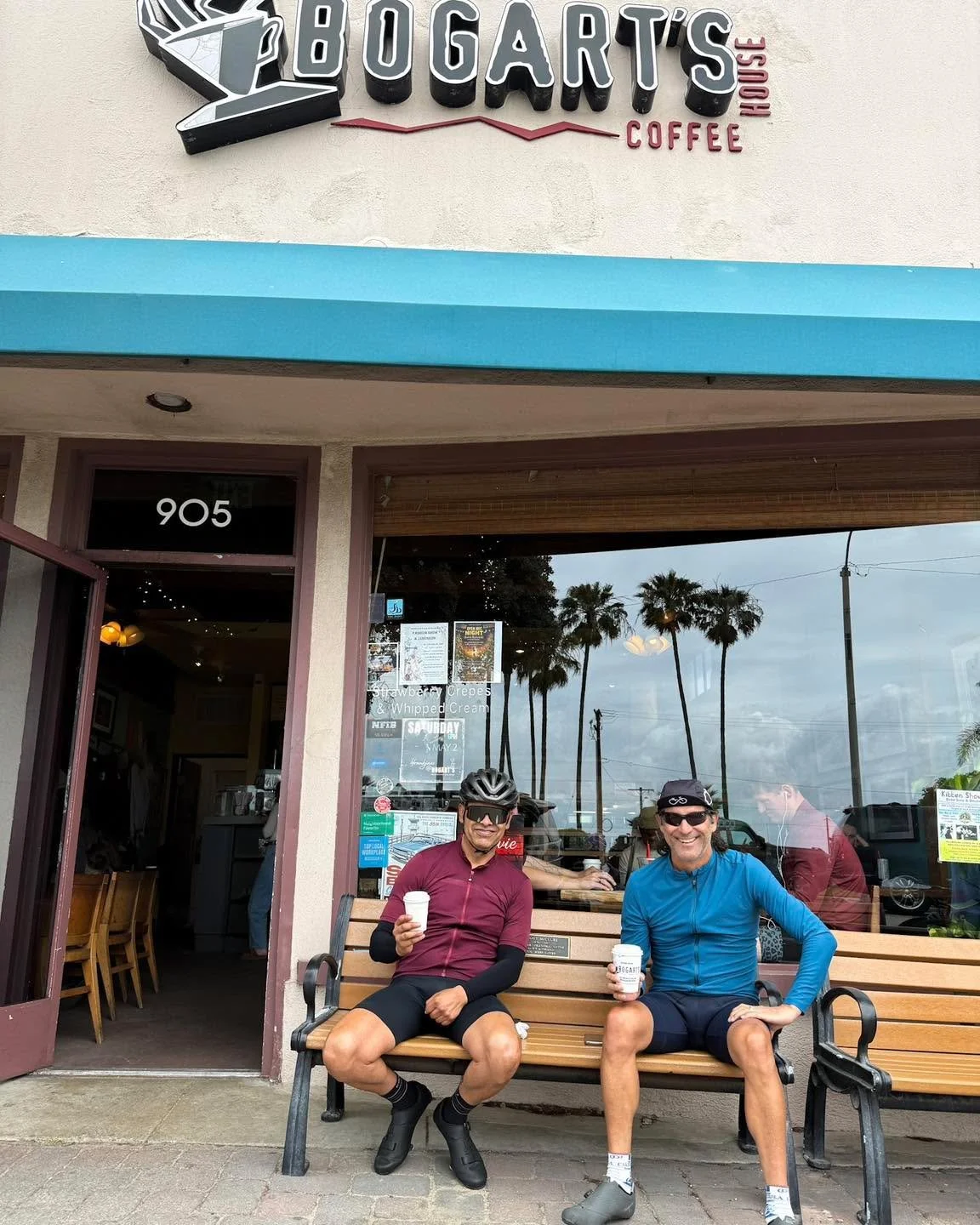 We&rsquo;re grateful to all the bikers who stop by Bogart&rsquo;s along their route 🚴💫
If you&rsquo;re passing through Seal Beach, come by for a coffee ☕