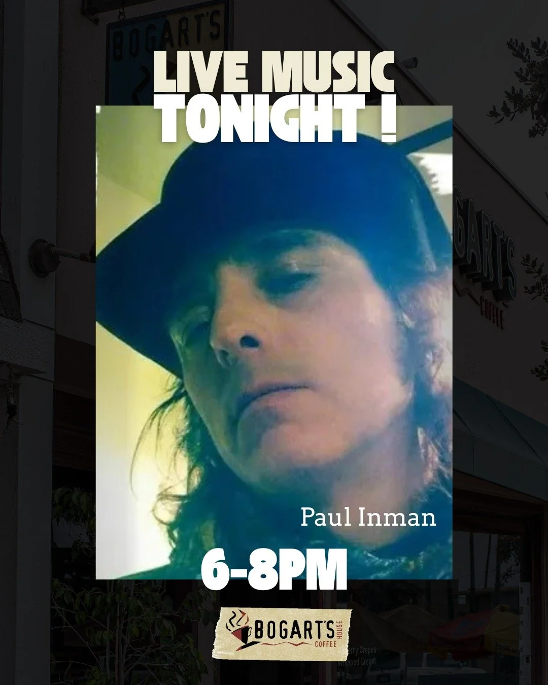 Tonight's musical guest is Paul Inman! 🎶

Paul Inman is a singer-songwriter-guitarist/keyboard player/harmonica player and renegade avid poet/artist. Raised near Detroit Michigan, Inman digested much from that locale's sonic landscape before emigrat