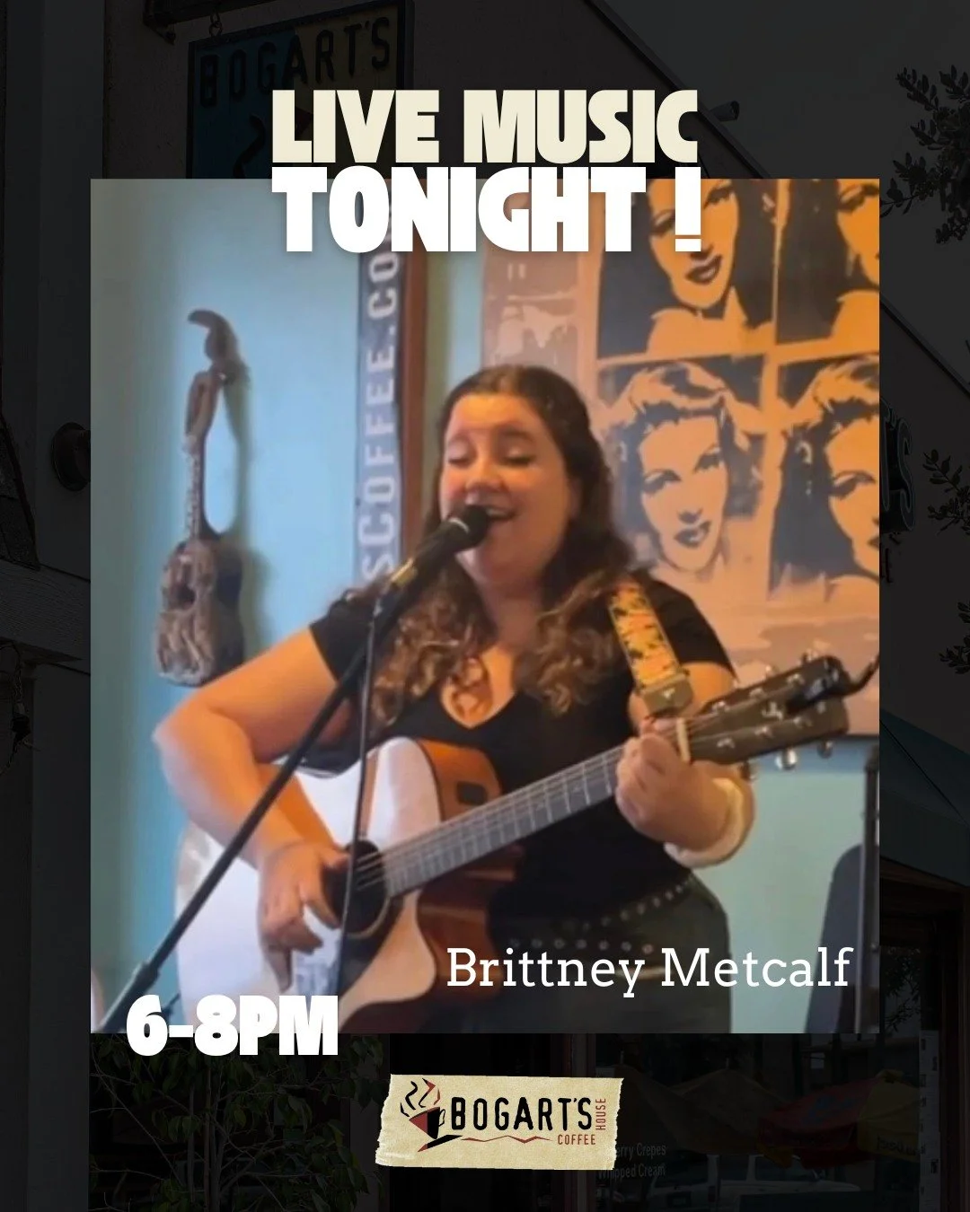 Tonight&rsquo;s musical guest is @brittlovebug 🎶

Brittney Metcalf is a singer songwriter, writing music that shares her self growth, love and expression. Her performances bring a balance of original music and hand picked covers that bring her inspi