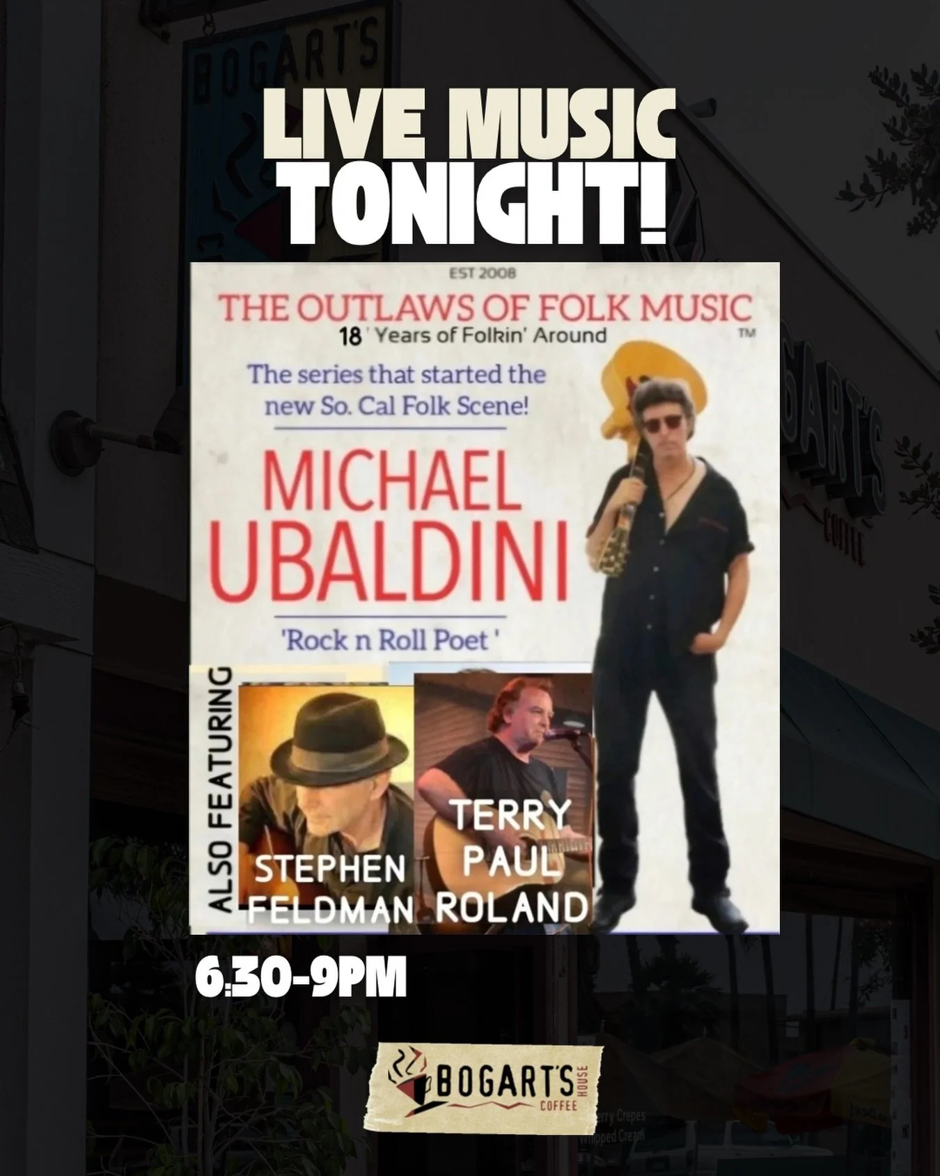 It&rsquo;s the first Thursday of June, which means The Outlaws Of Folk Music are back tonight! 🎶

The Outlaws is an ongoing folk music series that was created by the &lsquo;rock n roll poet&rsquo; Michael Ubaldini who decided as a songwriter and sup