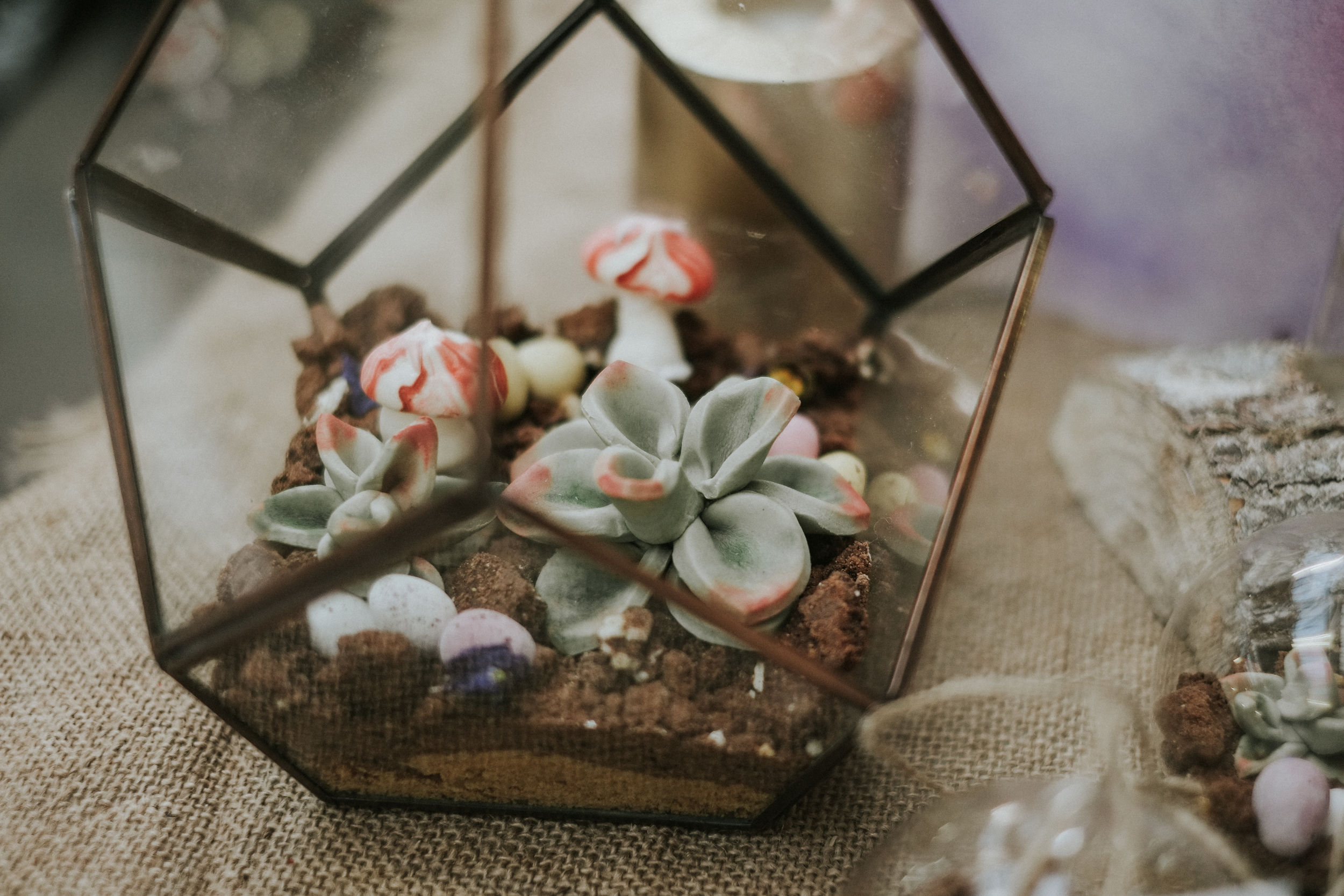  If you think that these little terrariums by  Kensington Lane &nbsp;look good enough to eat... that's because they are! A lovely idea for alternative table favours and centrepieces.&nbsp; 
