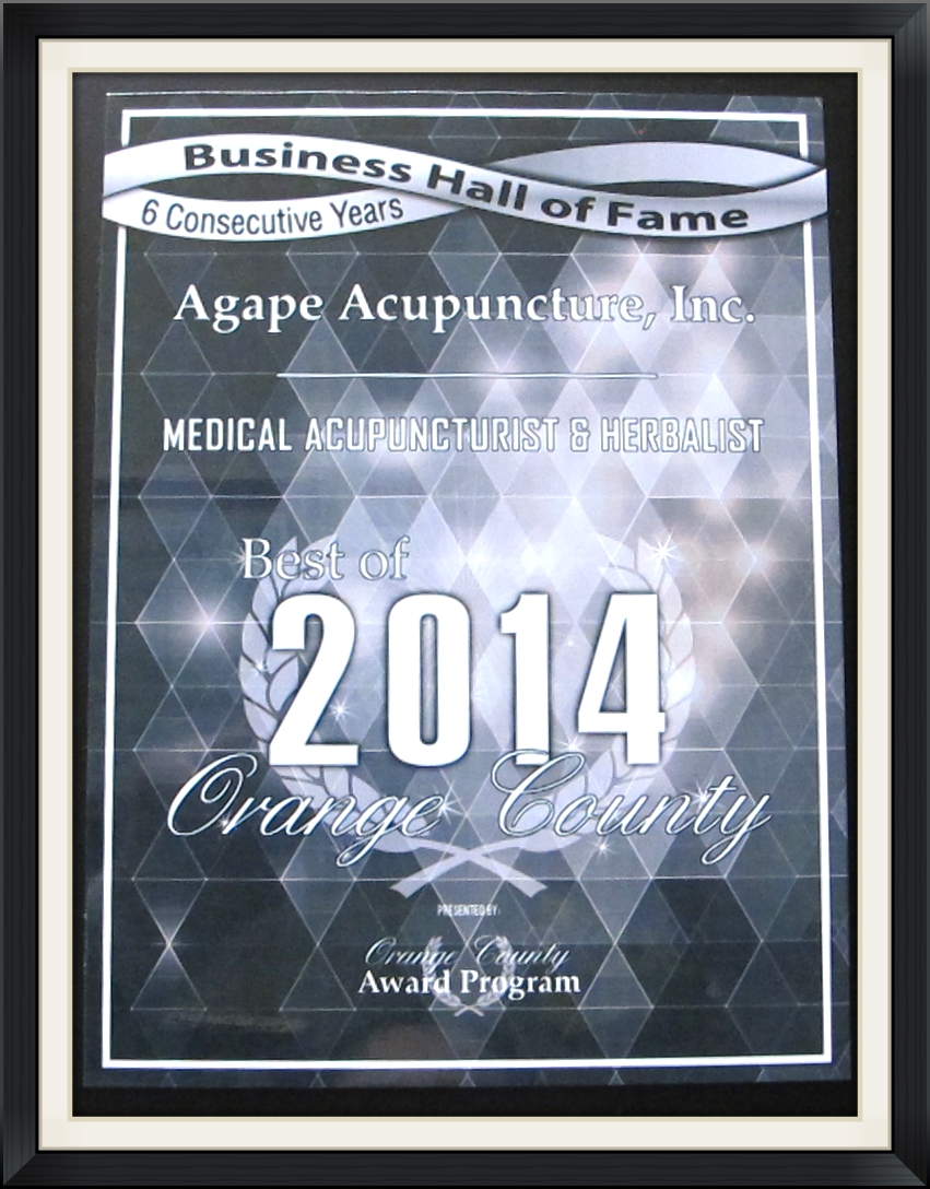 Best of Orange County Award - Agape Acupuncture