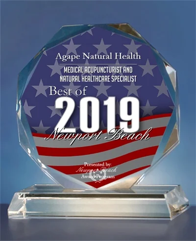 PRESS RELEASE | MAY 2, 2019 |  FOR IMMEDIATE RELEASE  | Agape Natural Health Receives 2019 Best of Newport Beach Award | BEST ACUPUNCTURIST