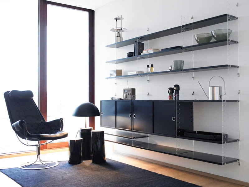 String Shelf System - Black & Plexi