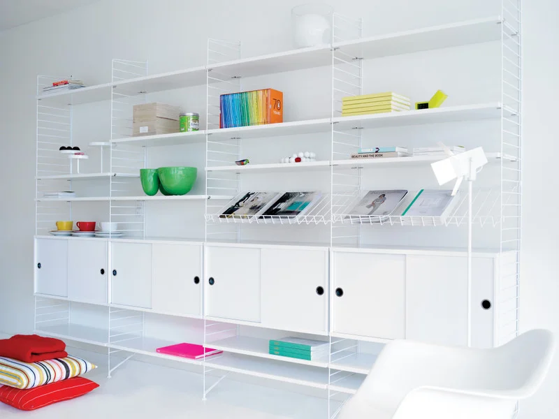 String Shelf System - White & White