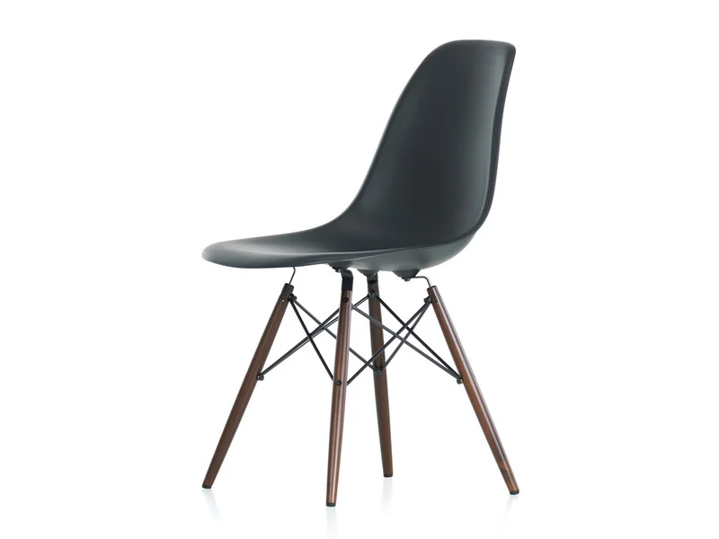 Vitra DSW Eames Plastic Side Chair Dark Maple Base