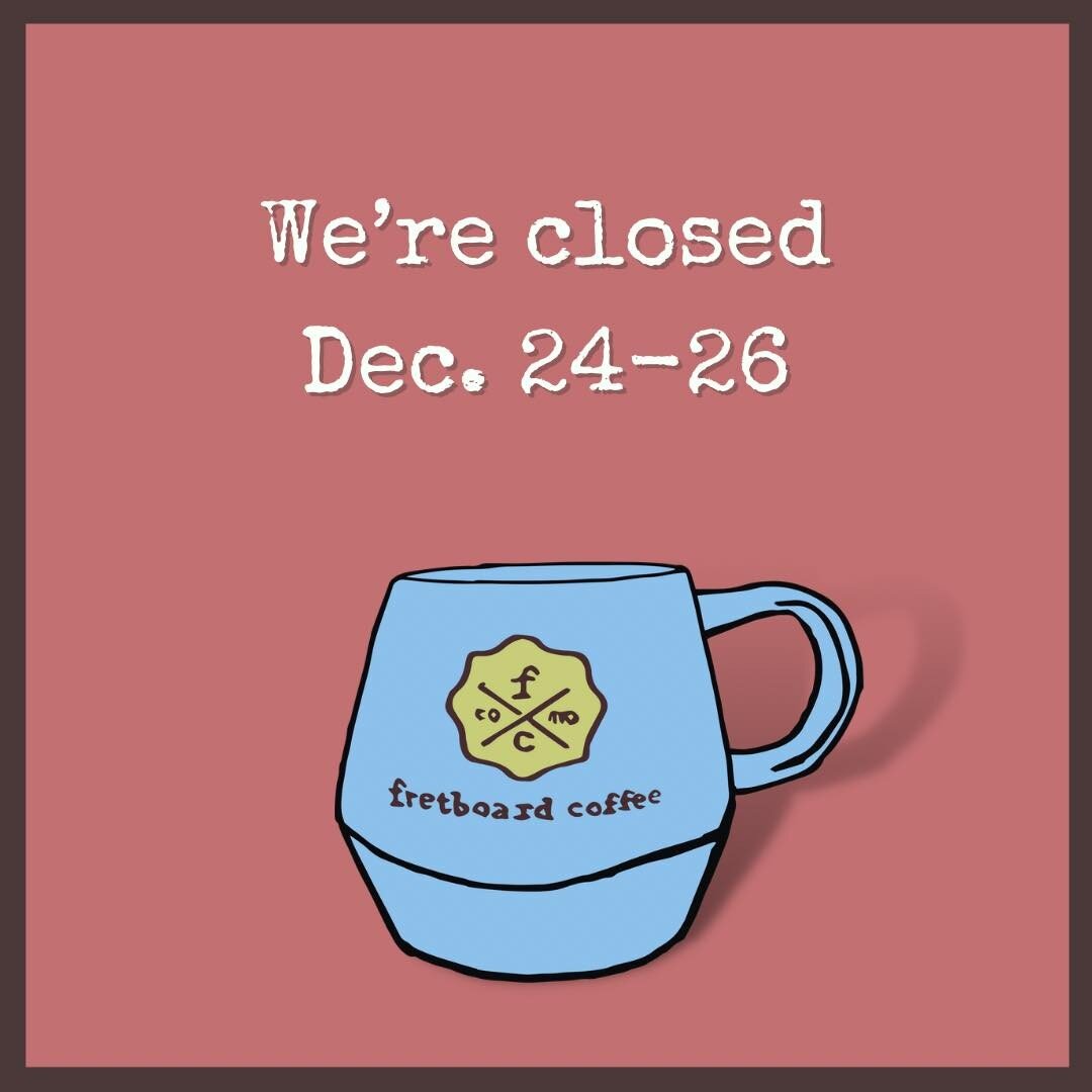It&rsquo;s almost Kris Kringle time! 🎅🧑&zwj;🎄 We will be closed 12/24&ndash;12/26 to give our staff time to enjoy the holiday season. We&rsquo;ll see everyone on 12/27! 🎁
&bull;
&bull;
#fretboardcoffee #caffeinatecomo #shoplocal #thedistrictcomo 