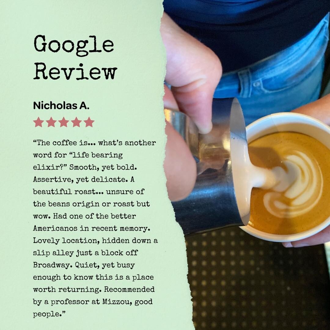 We love our customers and want you to know that every time you leave us a positive review, a little coffee angel gets its wings! 🕊

Huge thank you to Nicholas A. and everyone else enjoying our &ldquo;life bearing elixir&rdquo;. 
&bull;
&bull;
#fretb