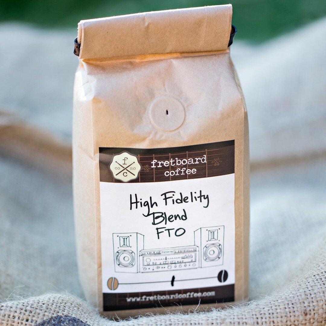 High Fidelity is a trio of three different roasts: light, dark and medium. This trio is the bass, treble and midrange of the harmonious balance of these African and South American beans. 

Try it today at our link in bio! ☕
&bull;
&bull;
#fretboardco