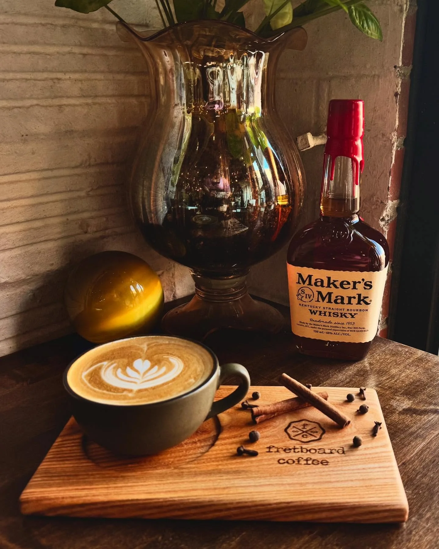 Are y&rsquo;all feeling the fall fantasy? You definitely will after a few sips of our Bourbon Maple Spice syrup. Handmade all season in shop 🍂☕️
