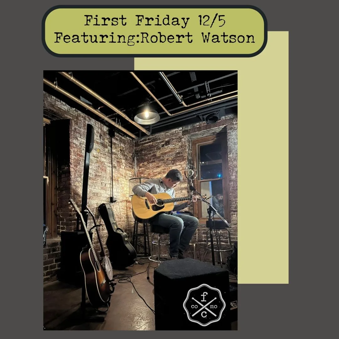 First Friday, 6&ndash;9 PM &mdash; stop in for seasonal cocktails, Logboat beers, your favorite coffee drinks, and live music by Robert Watson.