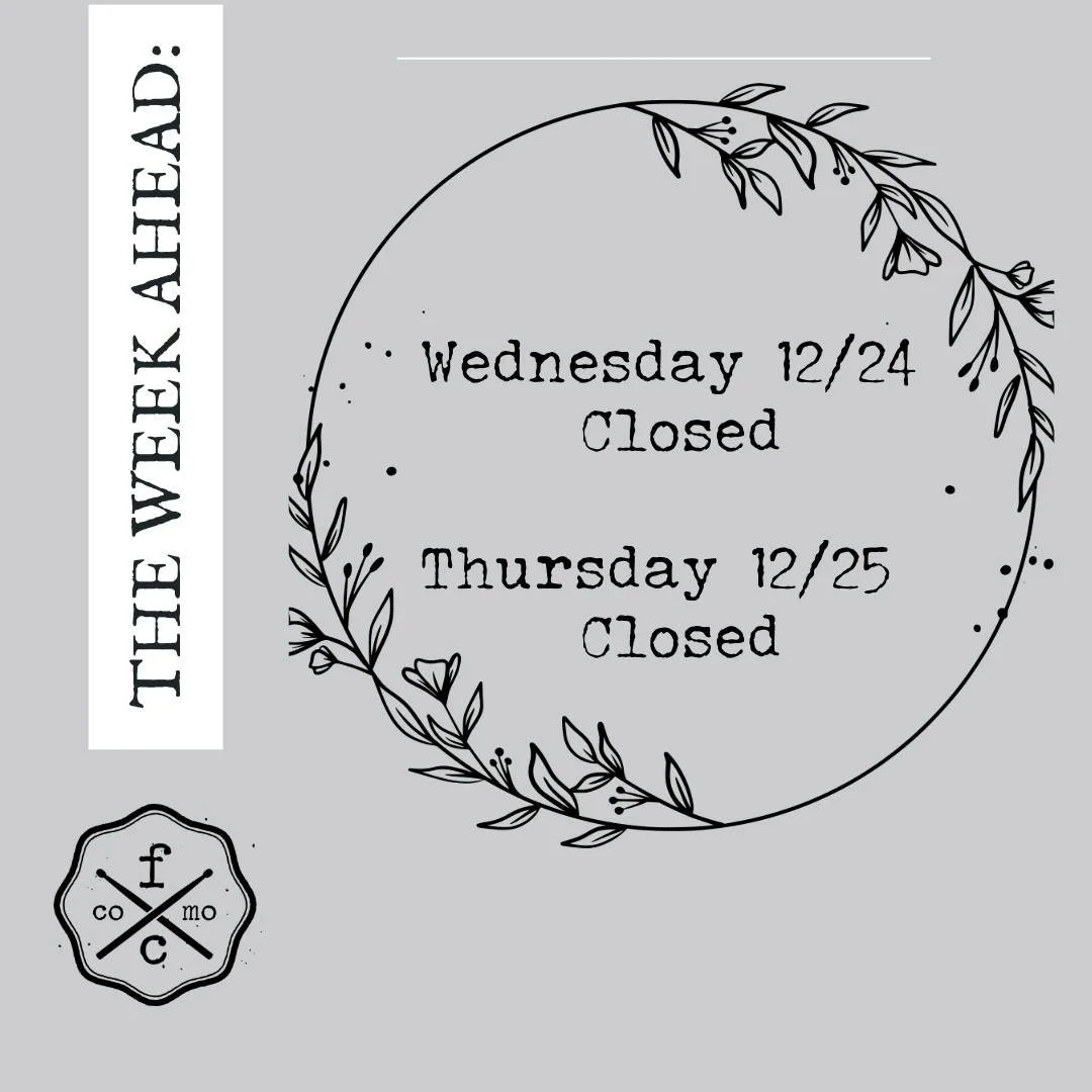 This week ahead at Fretboard: We&rsquo;ll be closed on 12/24&ndash;12/25. Stop in before or come see us after for some coffee, and we&rsquo;ll be back on our regular schedule.
