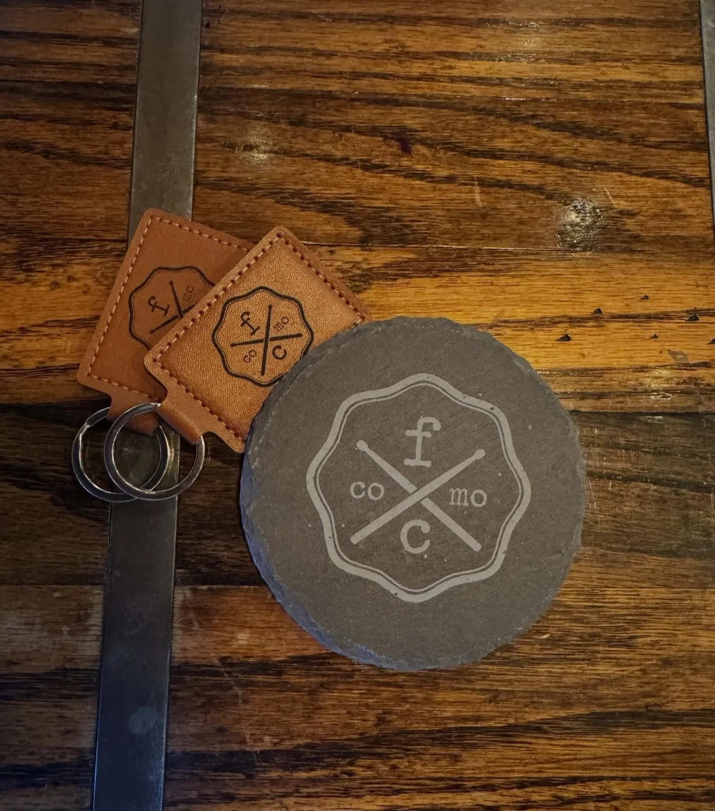 Merch update ☕️ Fretboard slate coasters and leather keychains are officially available.
