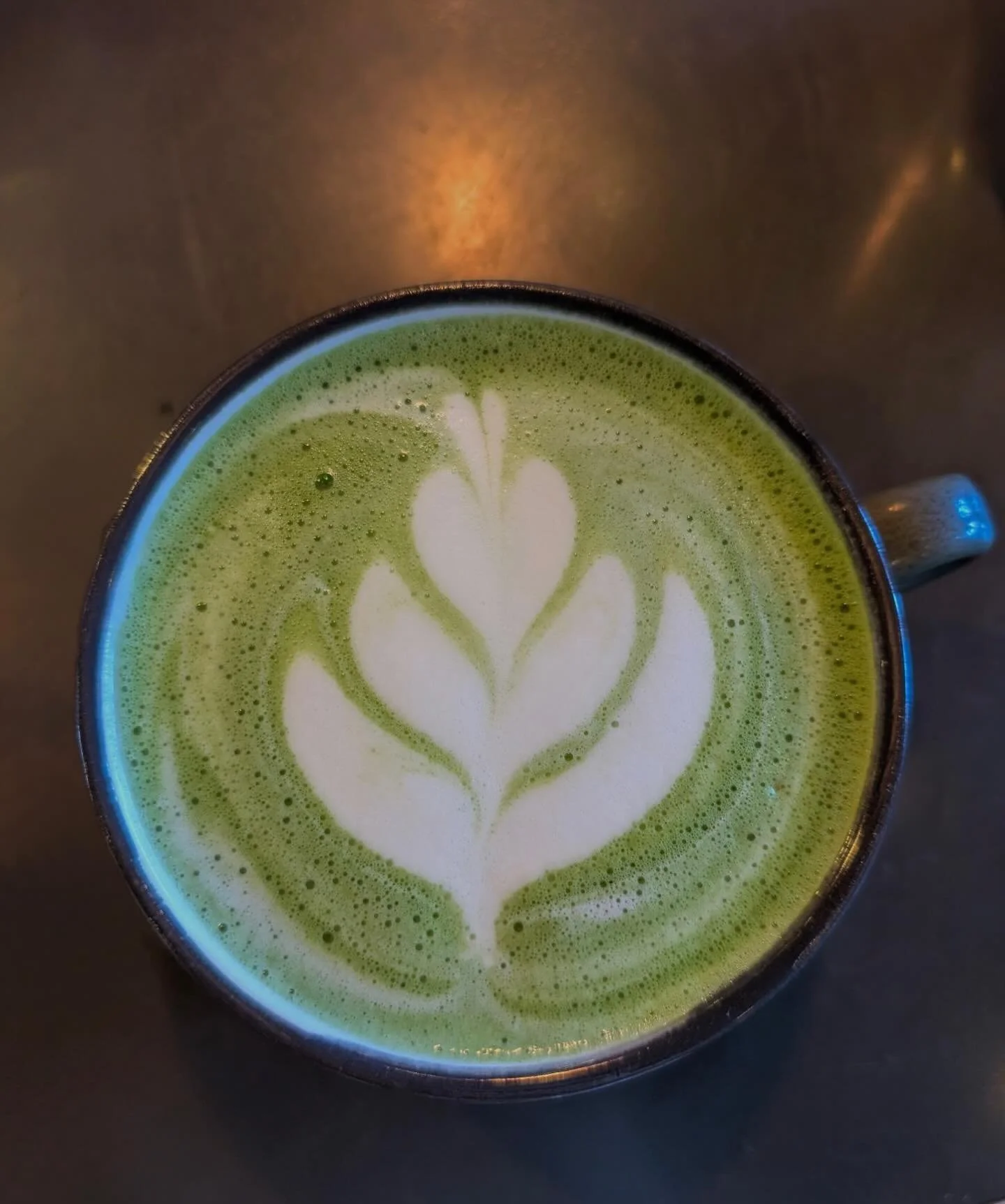 Freshly whisked matcha, made cozy at Fretboard. 🍵
