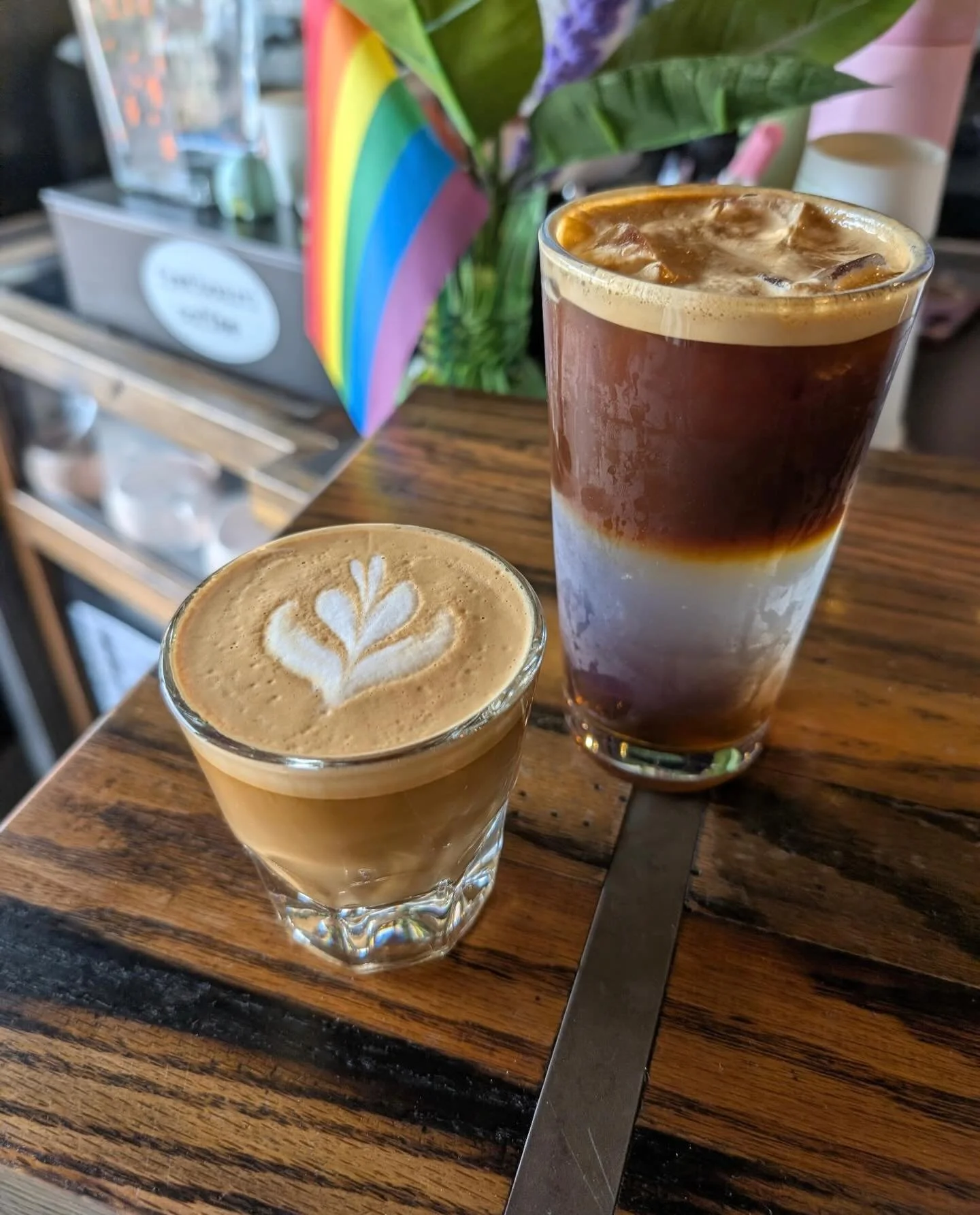 Cortado and an espresso tonic. Two different ways to enjoy our espresso! ☕️