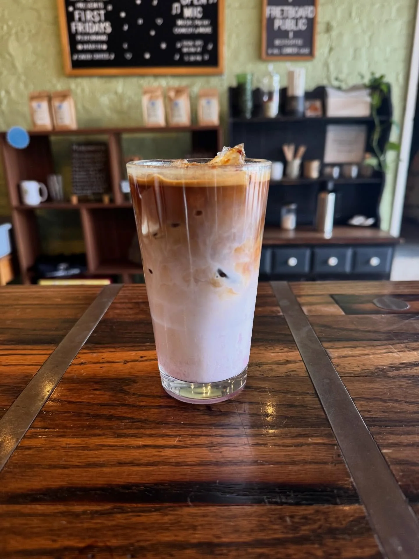 Come get an iced latte&mdash;perfect with any of our house-made syrups. ☀️ nice weather calls for it.