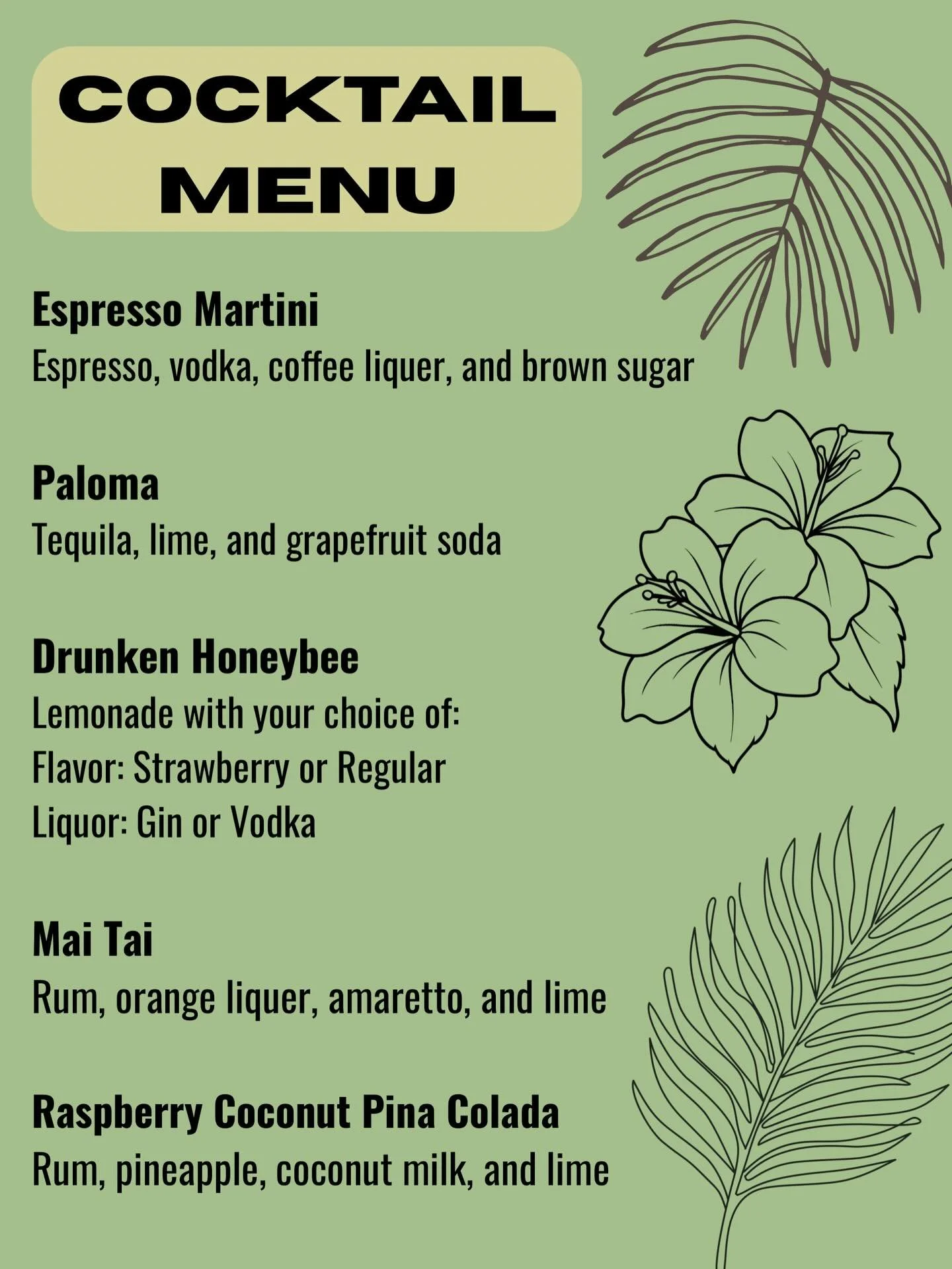 First Friday is here ✨
Join us from 6&ndash;9 for cocktails, coffee, and good vibes all night. Grab something from our new menu and kick off the weekend with us 🍹