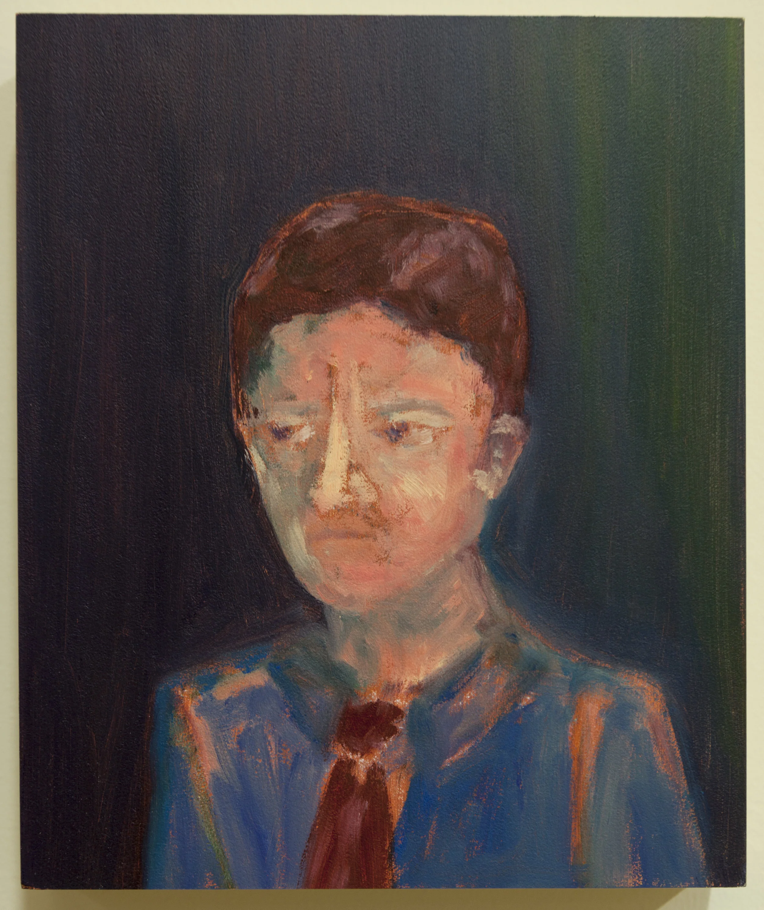   Tie , 2016,&nbsp;oil on panel, 6x8in 