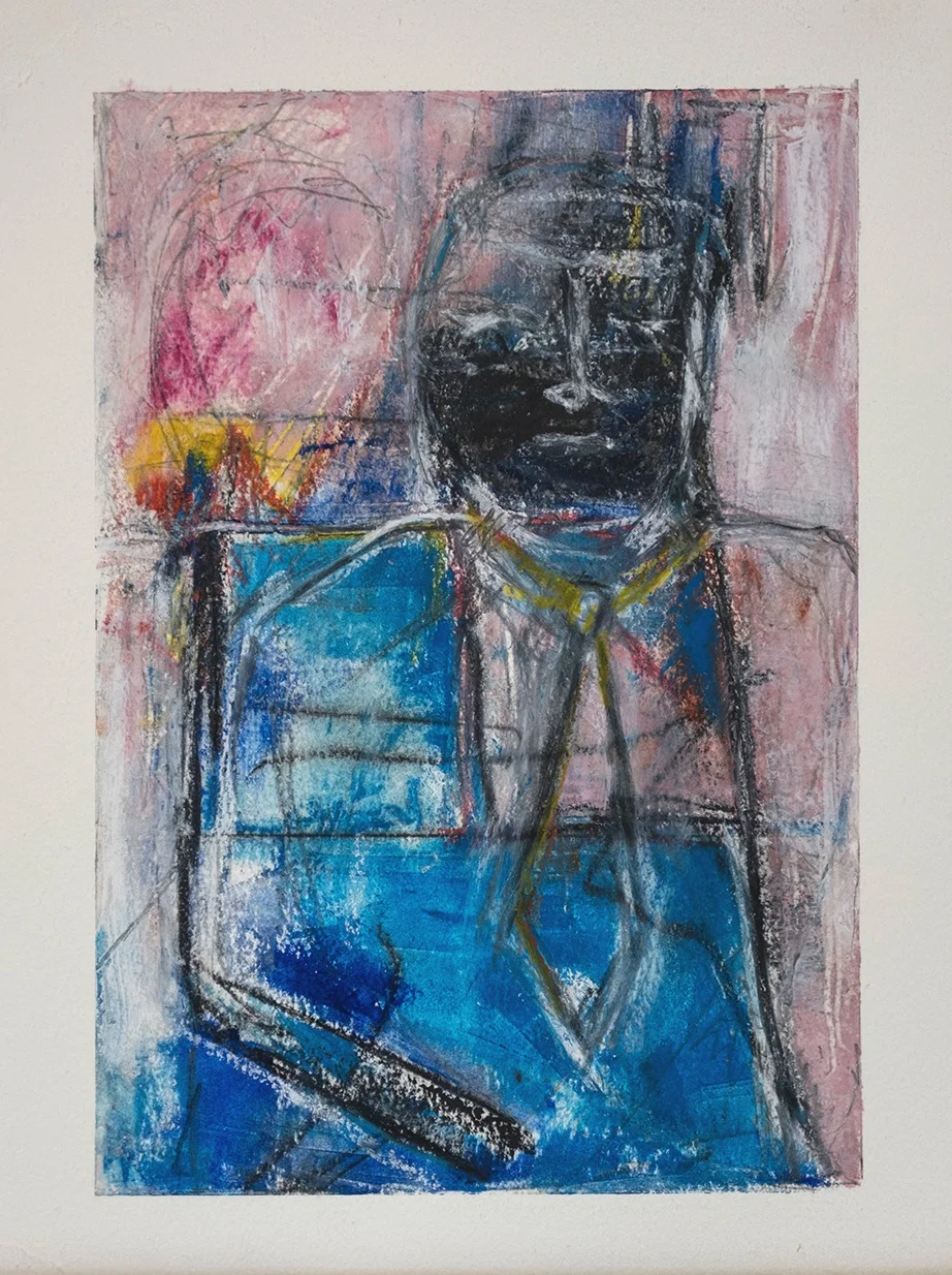   Untitled ,  2018, oil, charcoal, and pastel on paper, 9x12inches   