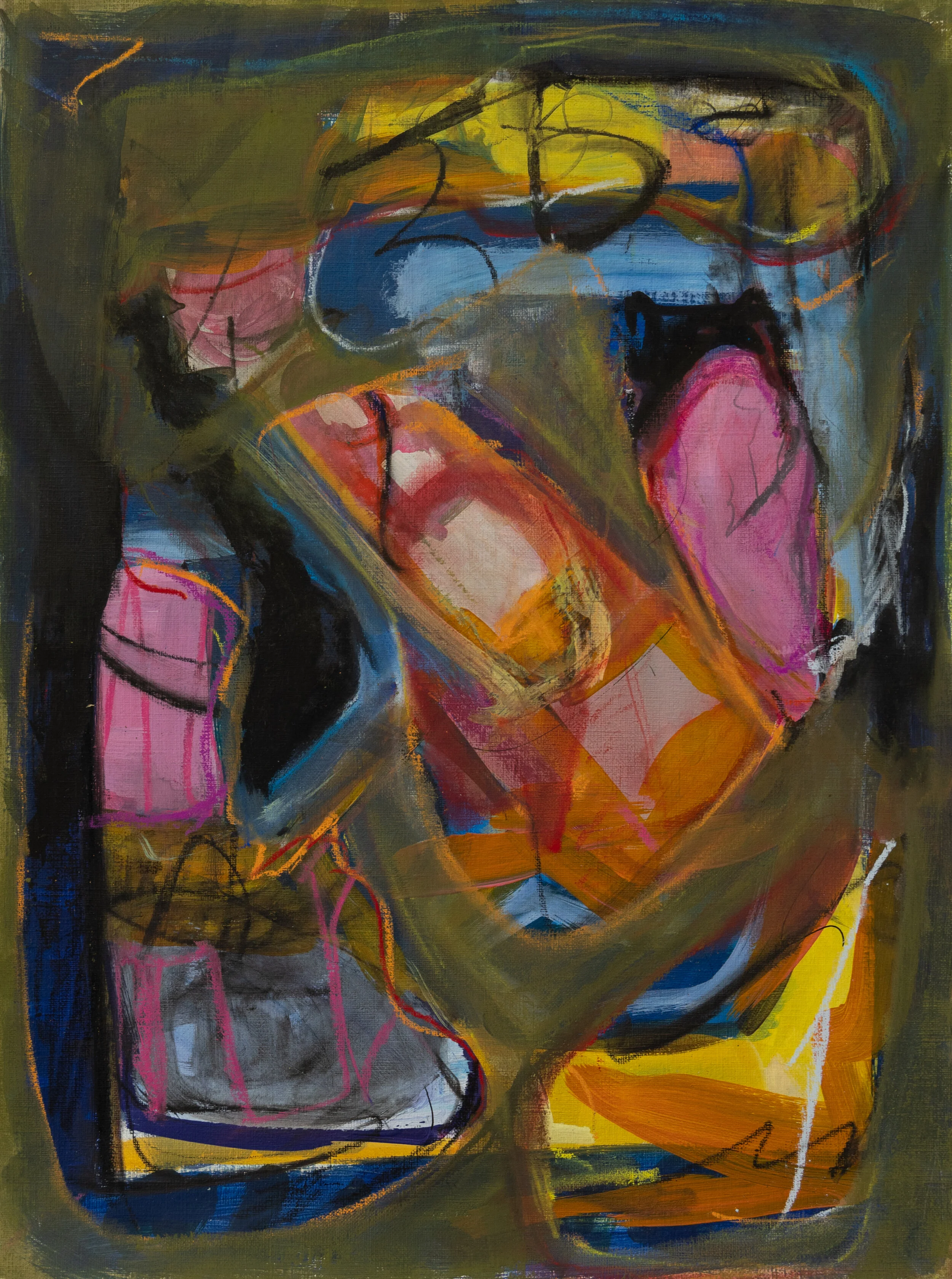   Untitled , 2019, mixed media on paper, 11x14in 