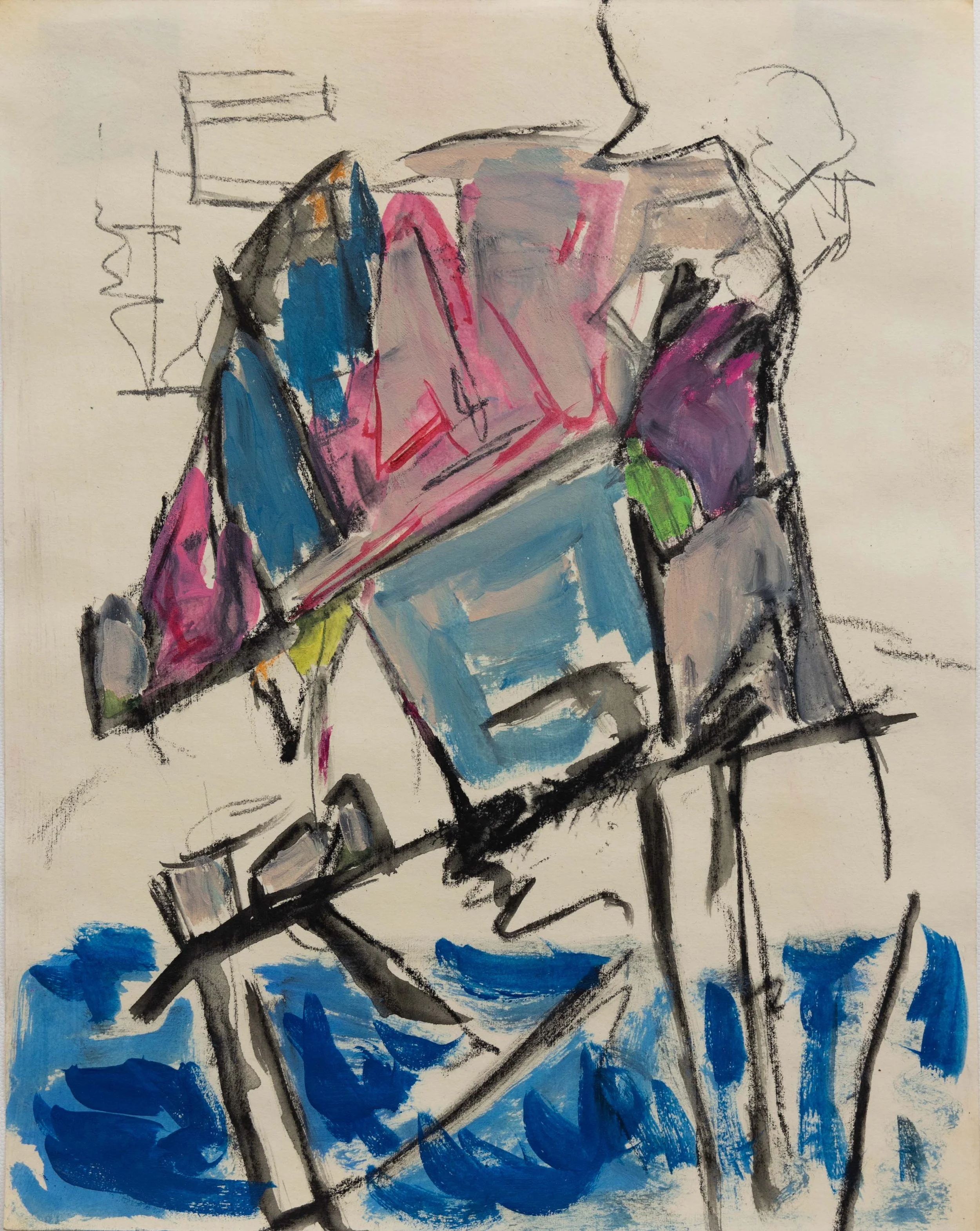   Untitled,  2019, mixed media on paper, 11x14in 