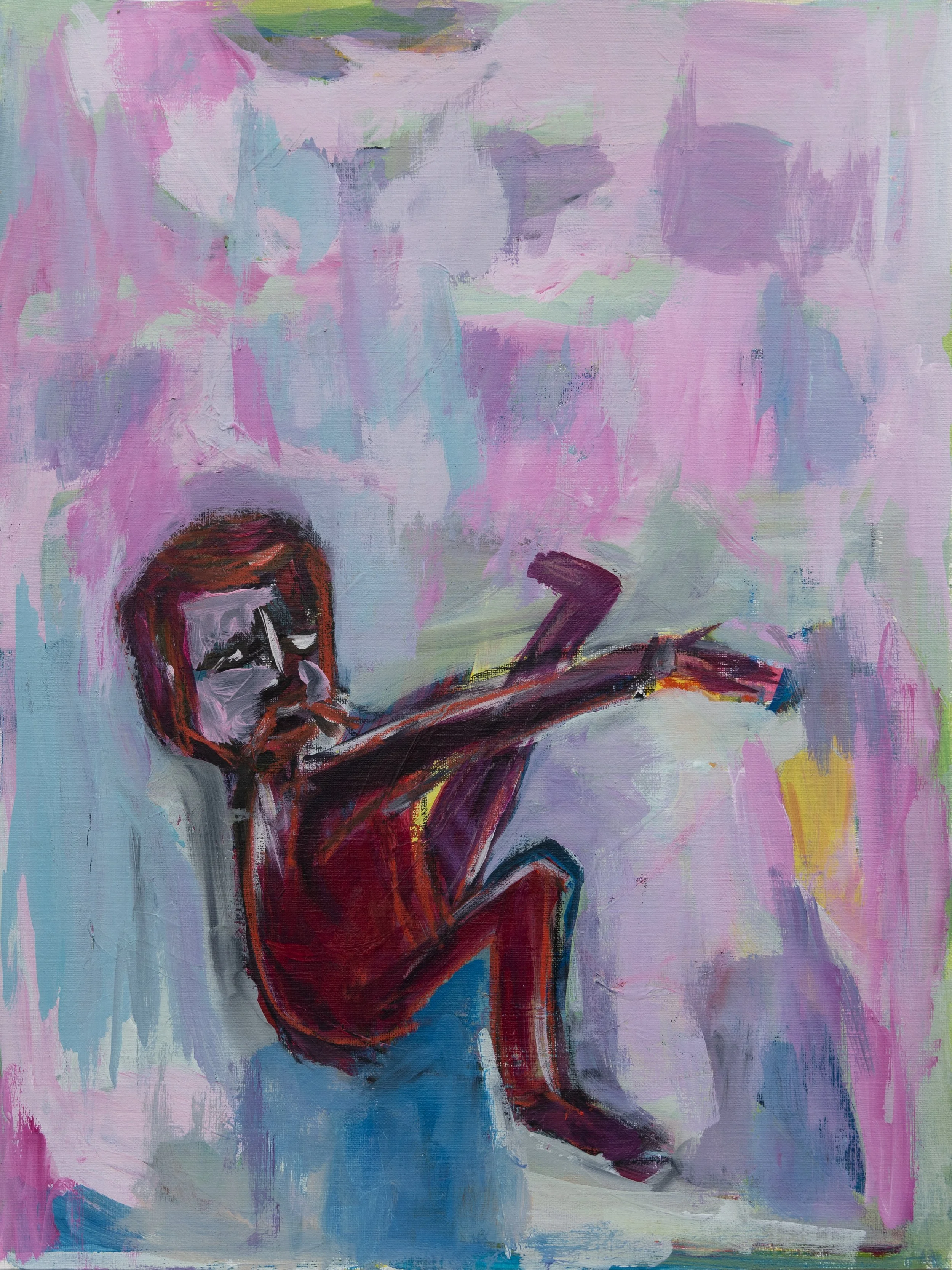   Untitled , 2020, acrylic on paper, 11x14in 