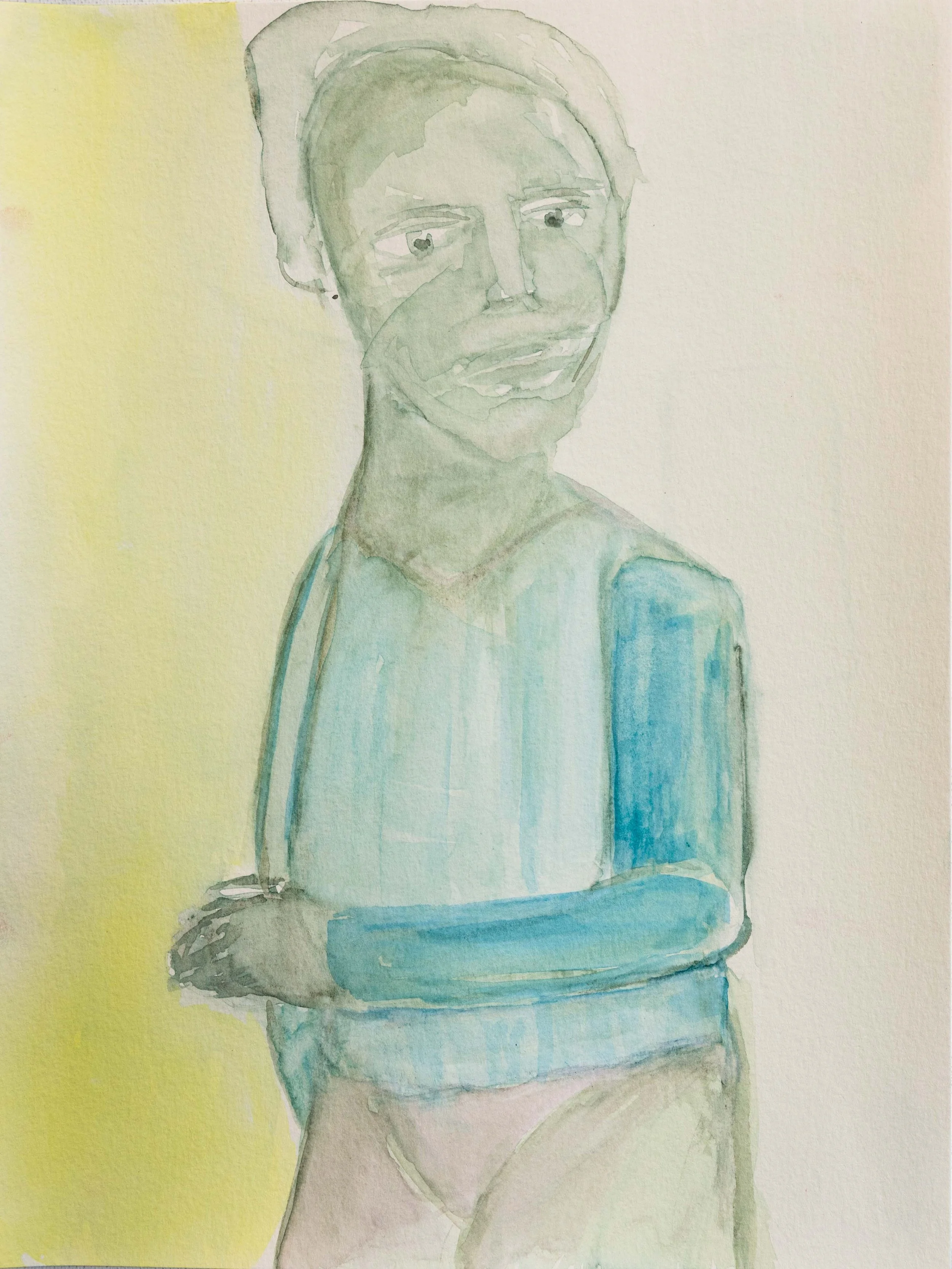   Untitled , 2022, watercolor on paper, 9x12in 