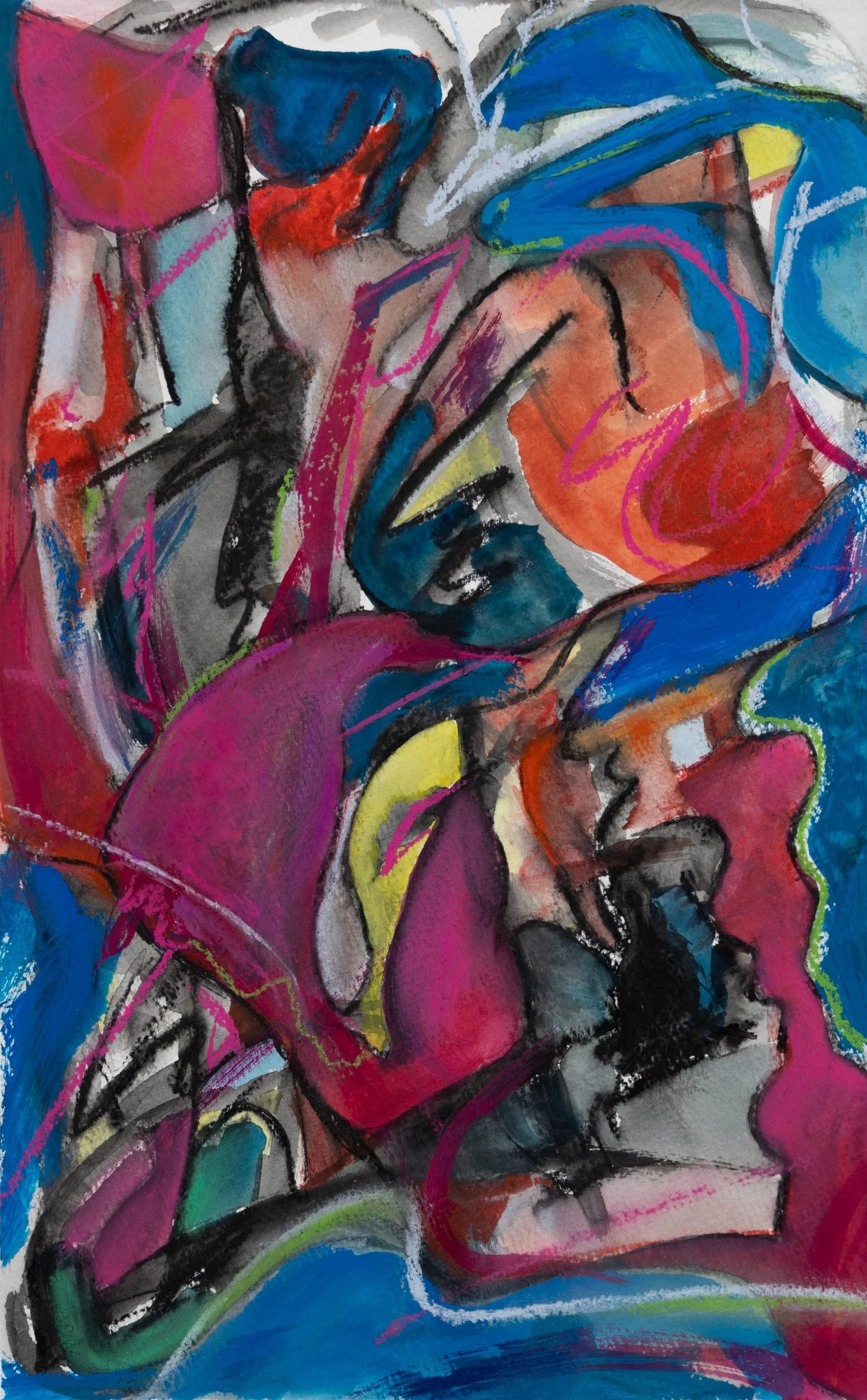   Untitled , 2019, mixed media on paper 