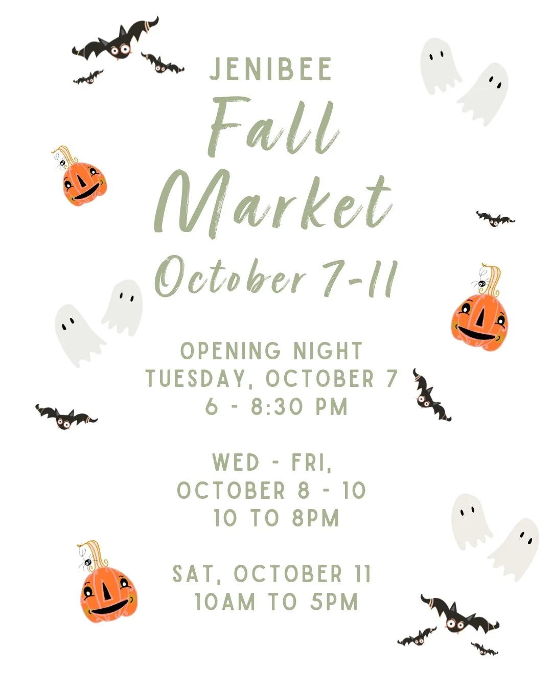 The @jenibee Fall Market starts today! It's at the Carmelle Reception Center, 4075 S Highland Drive, Holladay, Utah. If you're in Salt Lake come stop by!