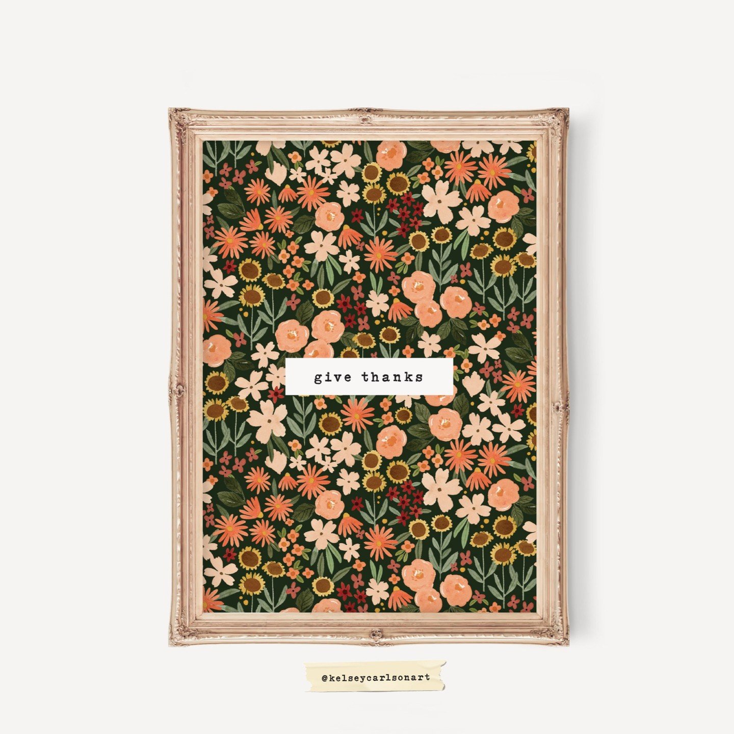 GiveThanks. I'm so grateful for all of my many blessings. Life is pretty good. 

For anyone interested, I just listed this new print in my shop.