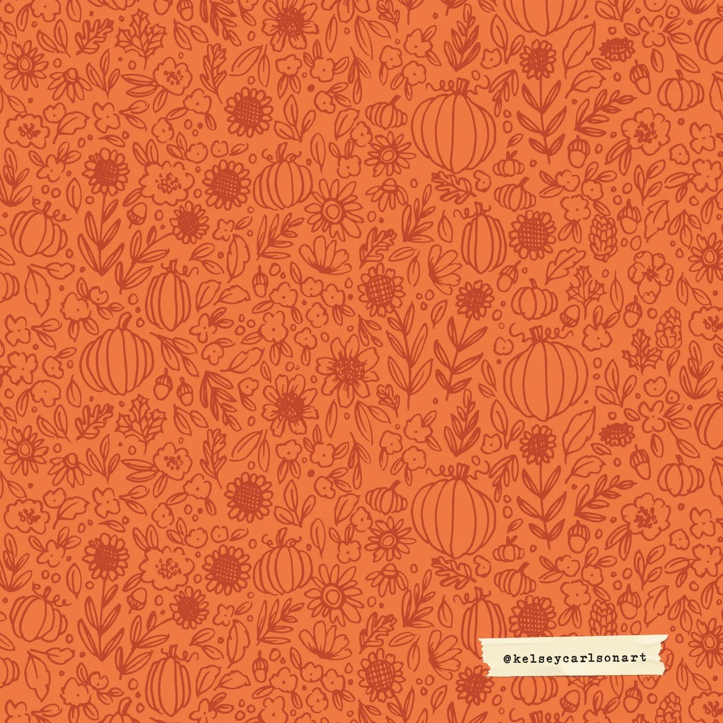 I love how this outlined pattern fall pattern from my Happy Fall Days collection from @rileyblakedesigns turned out. Should I add some Happy Fall Days fat quarter collections to my etsy shop? I know we're about to head into Christmas so is it too lat