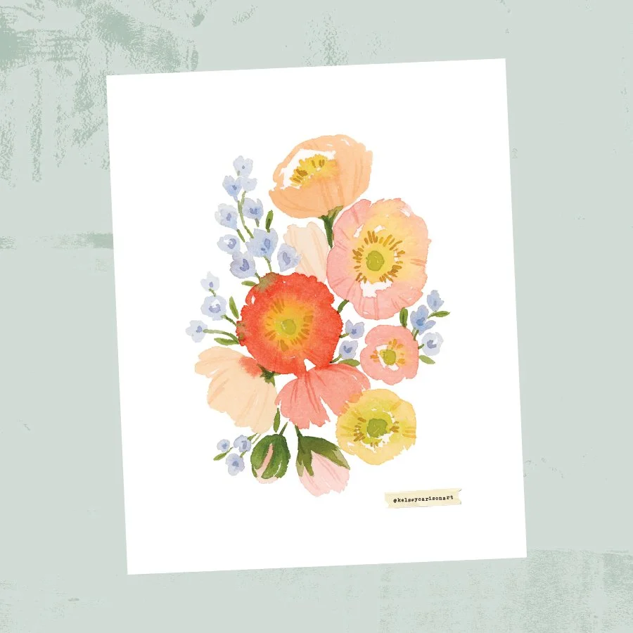 I love poppies. The textures, the colors, the simple shape &amp; crazy looking middle. They're just so fun!