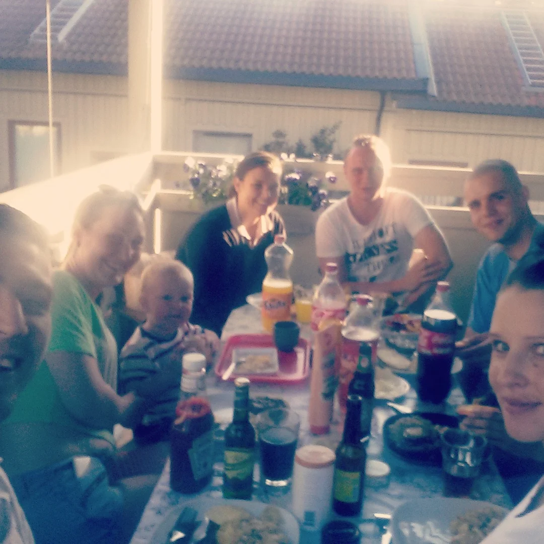 I vecka 38 hade vi grillmiddag...