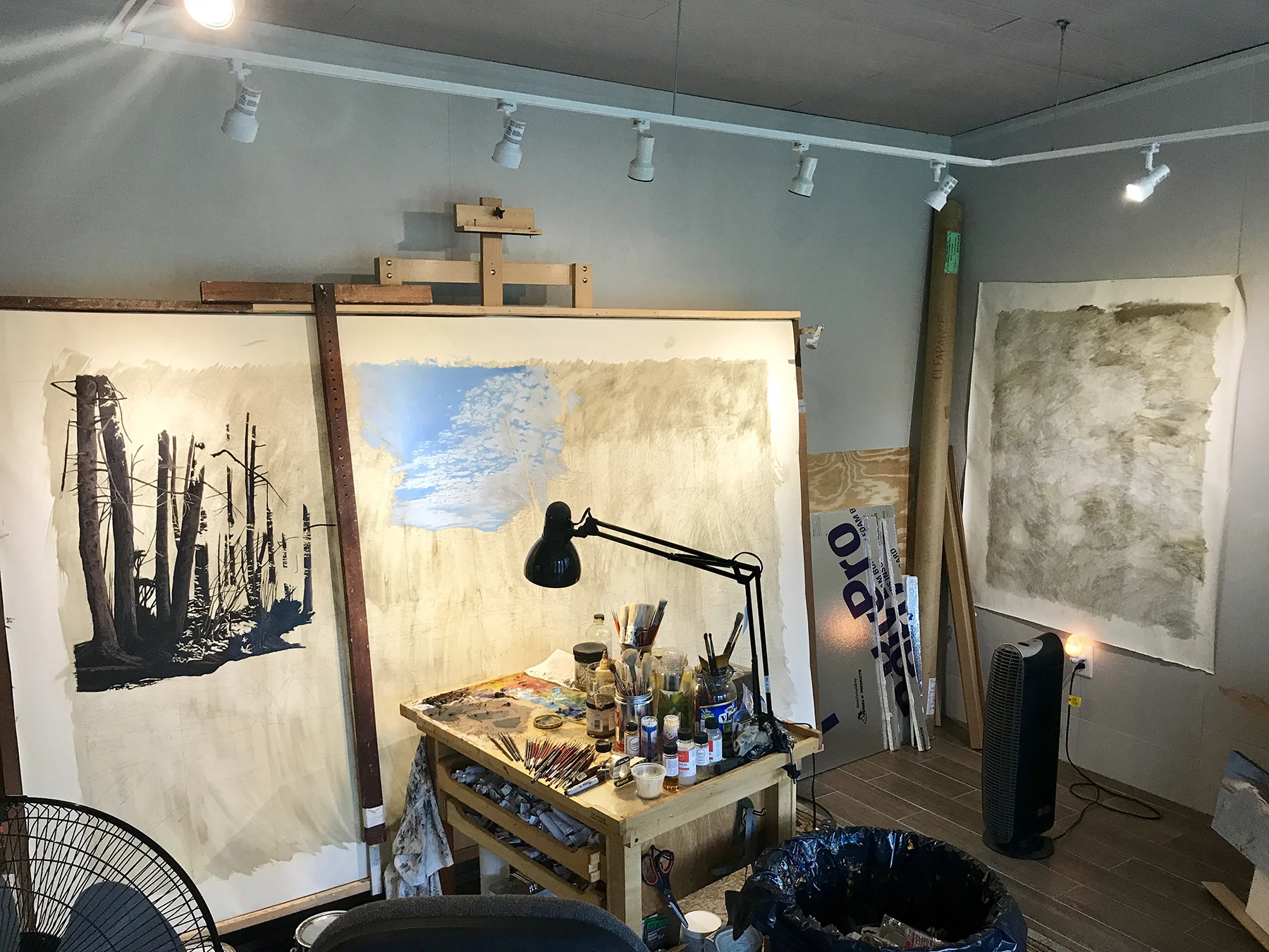 The beginning of Return and Infinity, in my Florida studio.