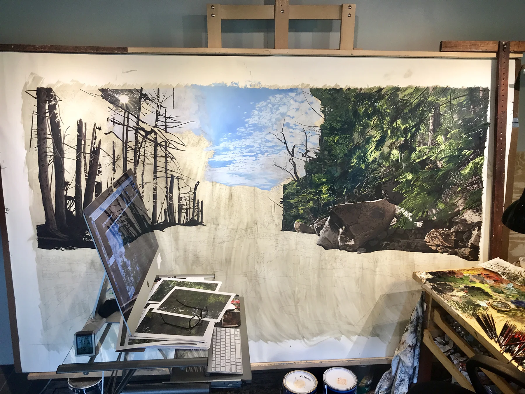The Return, in progress, in my Florida studio