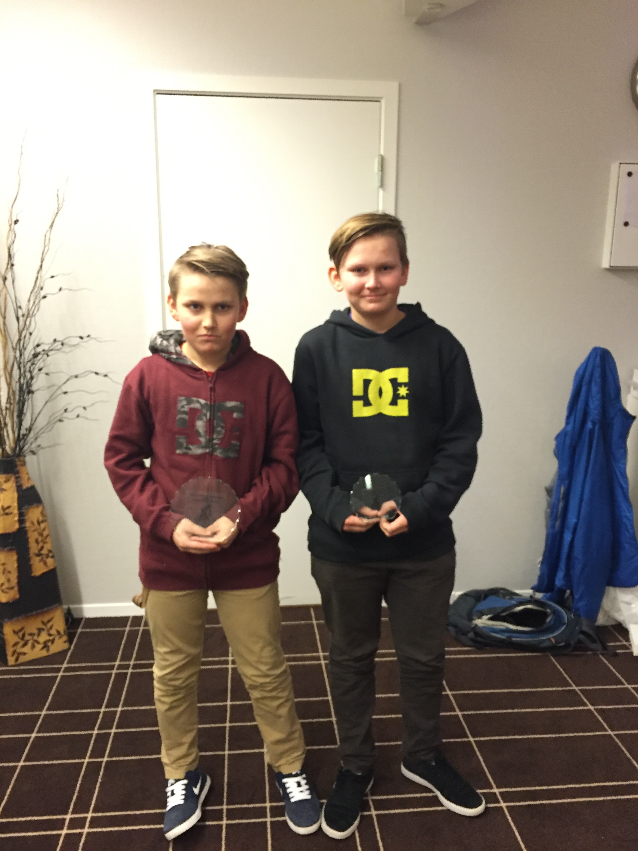 Klubbmesterskap terreng: nr 1 Philip Storbråten, nr 2 Iver Hole (ikke på bildet), og nr 3 Oliver Storbråten