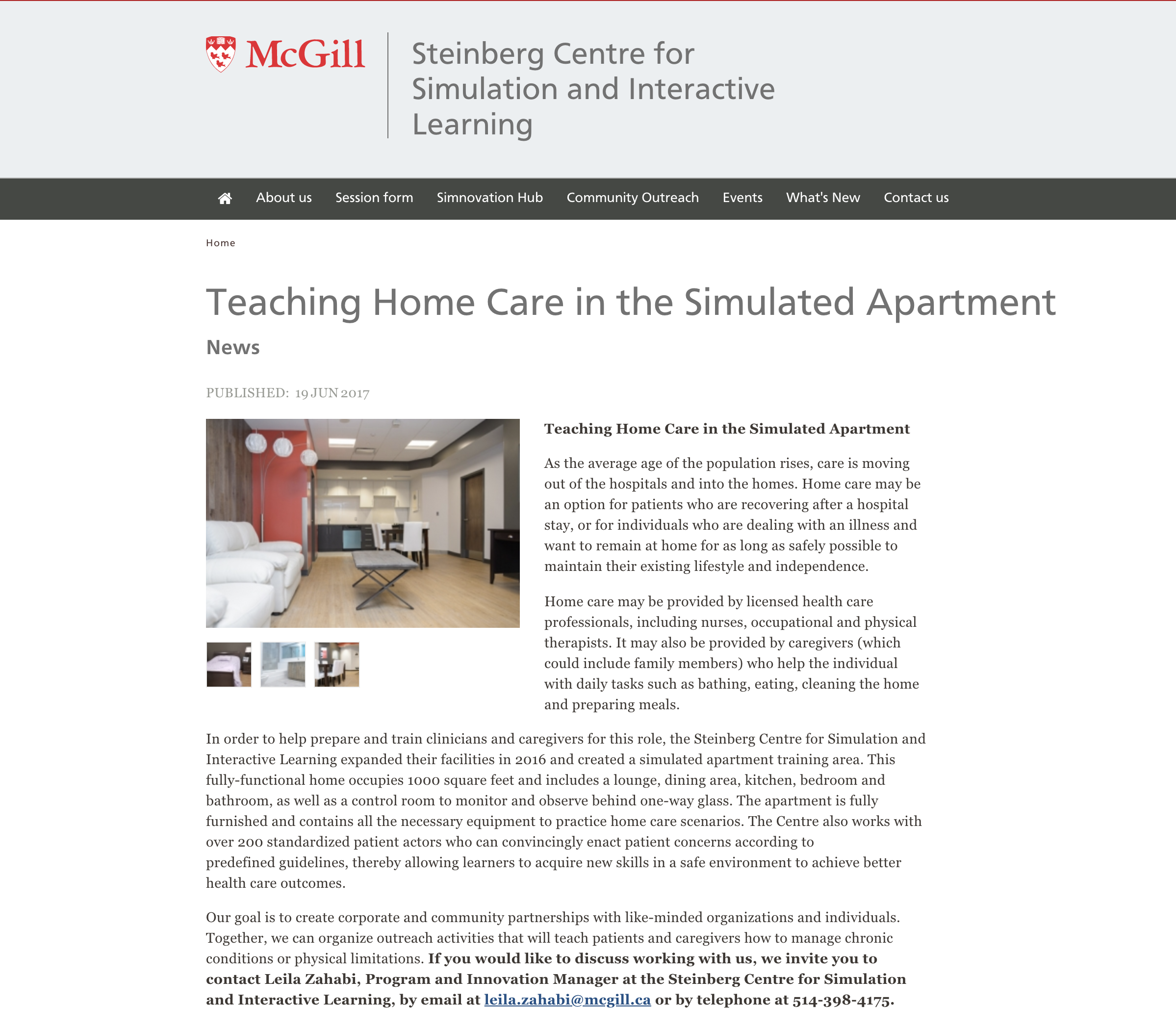 McGill - Steinberg Centre for Simulation and Interactive Learning - June 2017