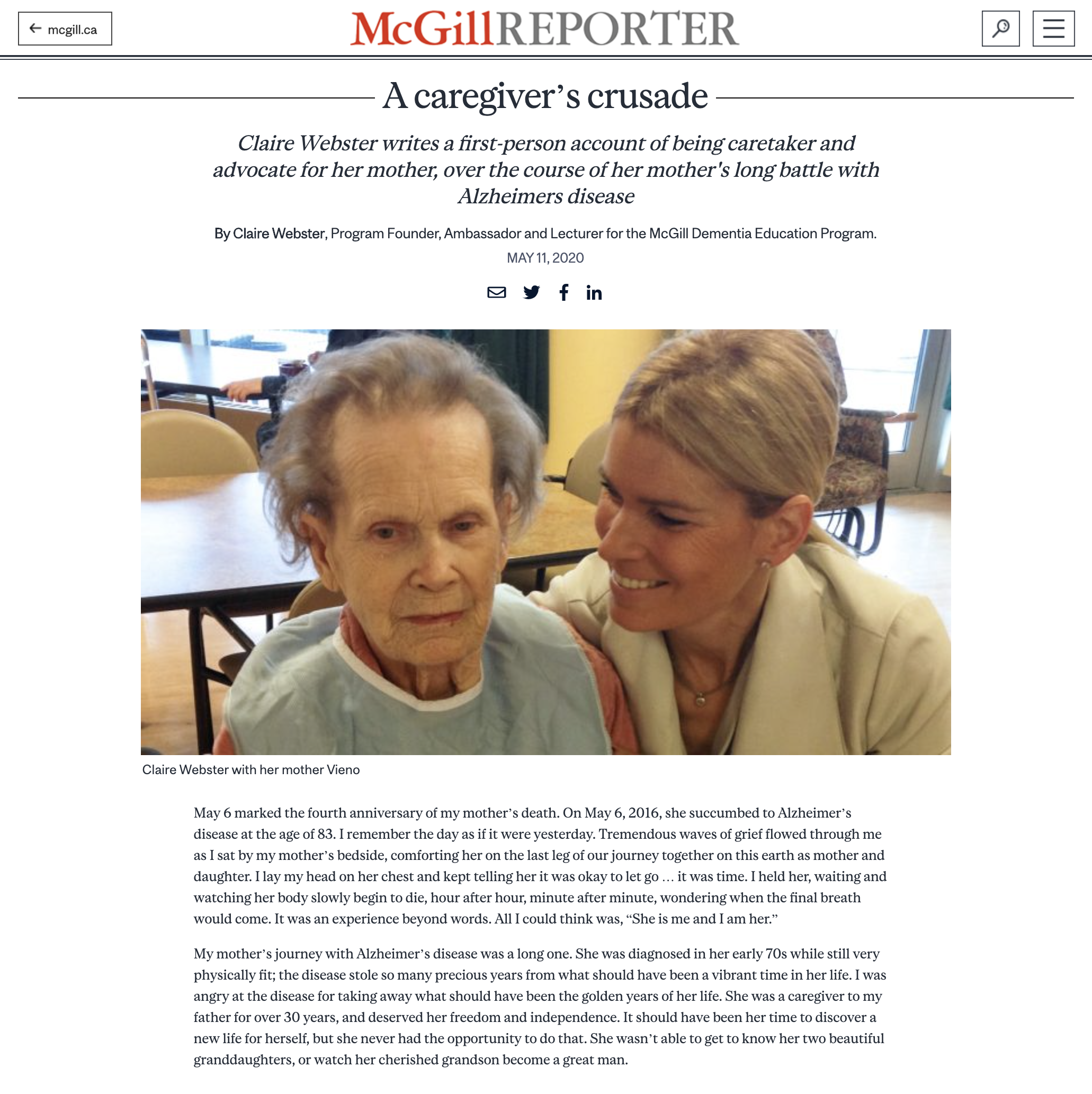 A Caregiver Crusade