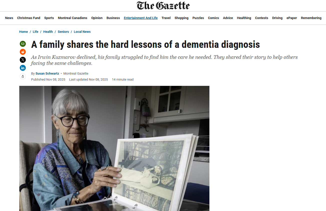 Montreal Gazette - A family shares the hard lessons of a dementia diagnosis; How can a doctor make a proper diagnosis of dementia in 10 minutes? (2025)