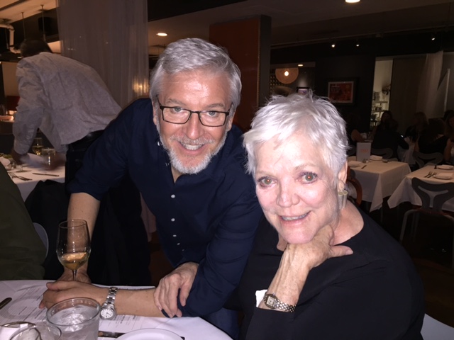 Chuck Yates and actress Valorie Armstrong at the after party of ART at TRIO Restaurant.