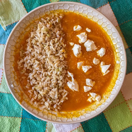 Spicy Sweet Potato and Carrot Soup + fixings!