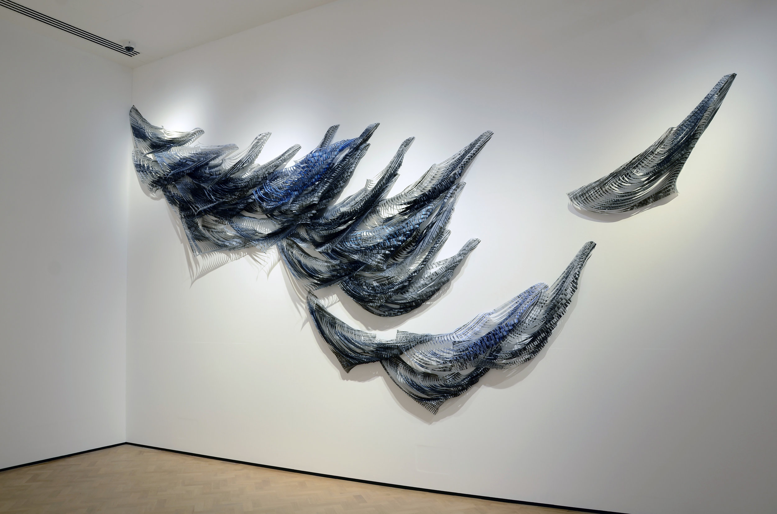  Jaanika Peerna   Sublime Ooze   large wall installation (dimensions site specific), pigment and water on hand cut mylar in 40 elements   2018 