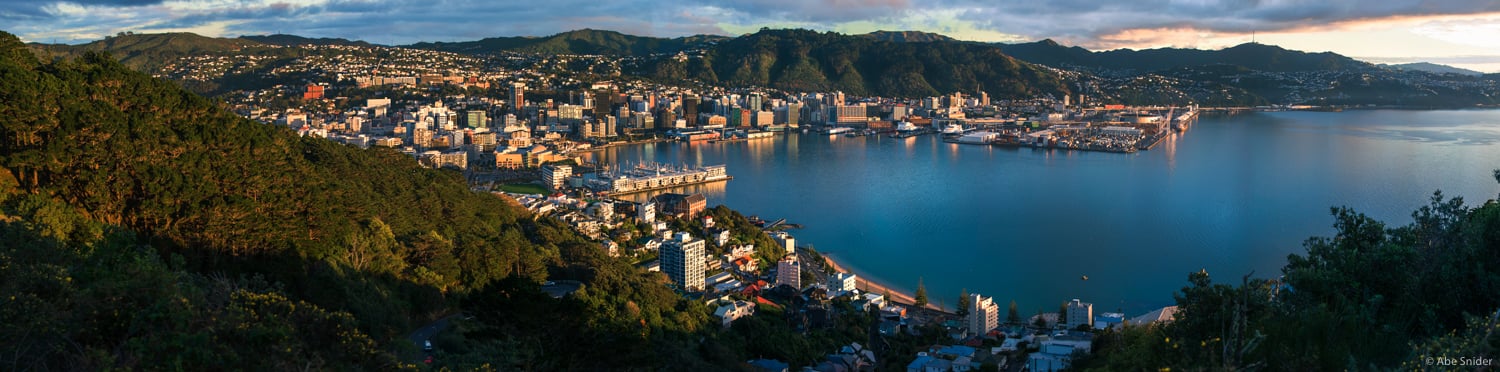 Panorama of Wellington City, the Capital of New Zealand. Probably my favorite city in the world. I hope to come back someday. Tiffany and I lived just to the left behind the hill for about 6 months on Cuba Street, this image brings back so many good memories. 