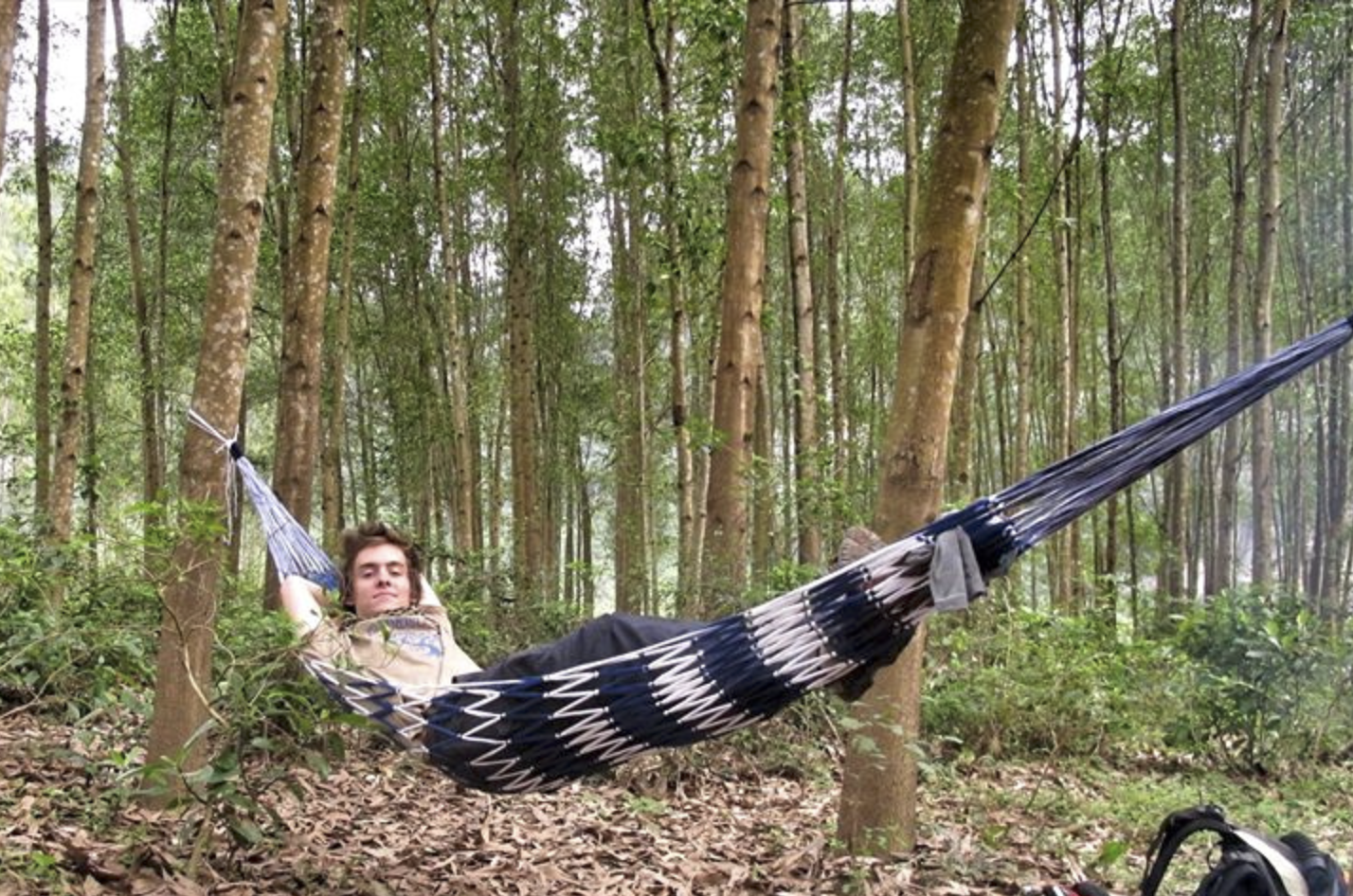 Jungle camping in central Vietnam.
