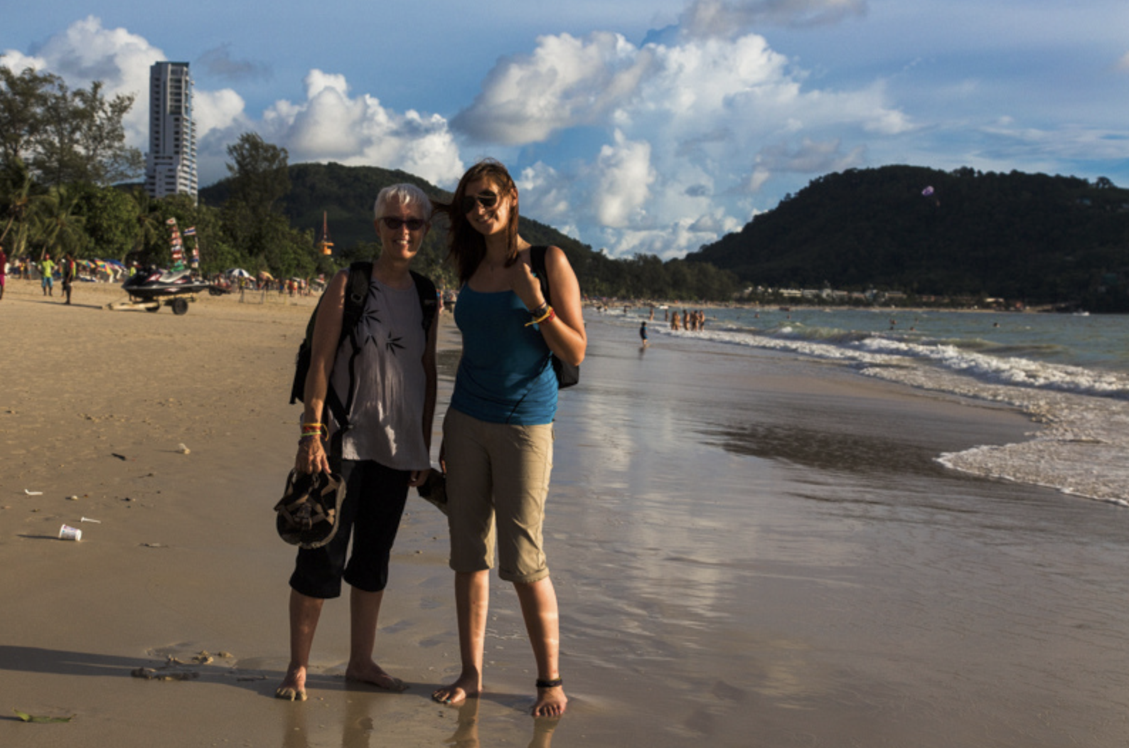  Mom &amp; Tiffany at Patong Beach, Phuket 