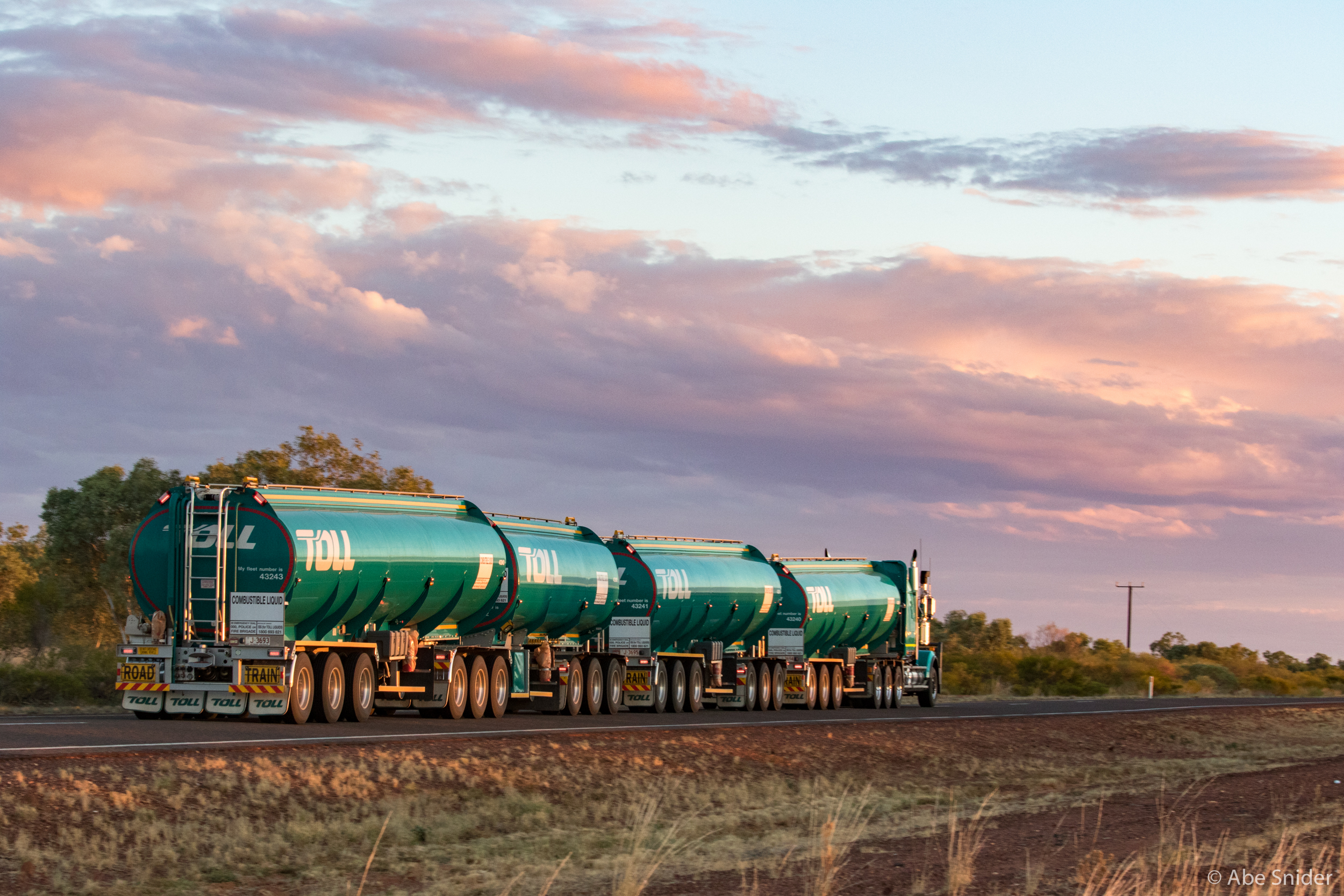 A midsize road train. 