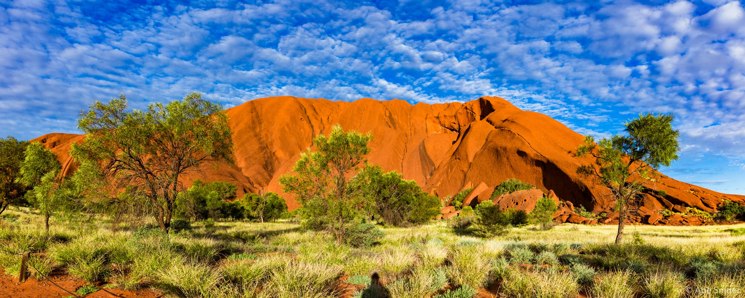 A view from the trail leading all the way round Ayers Rock. 